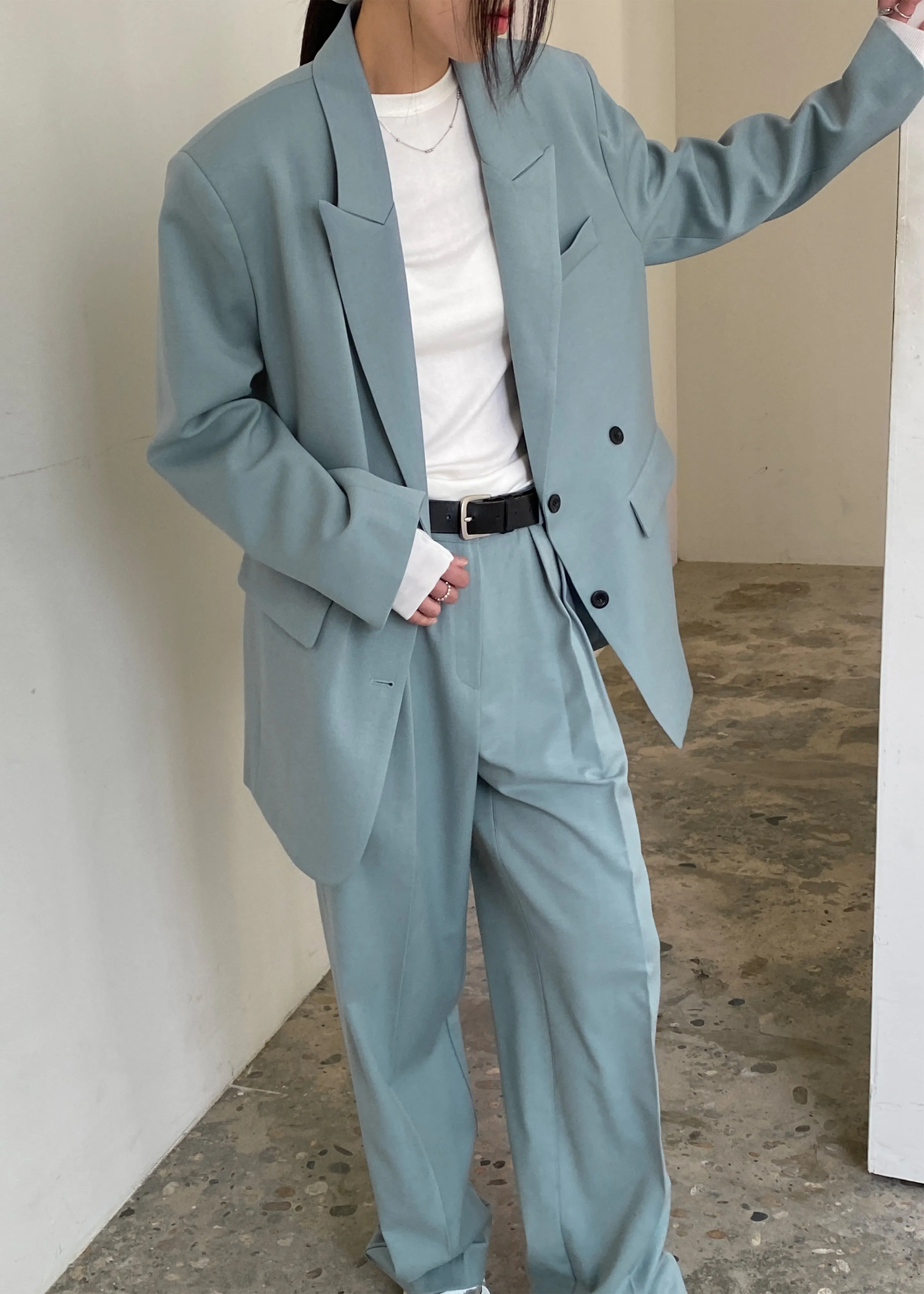 Spencer Blazer - Dusty Blue sold by Frankie Shop product image thumbnail 5