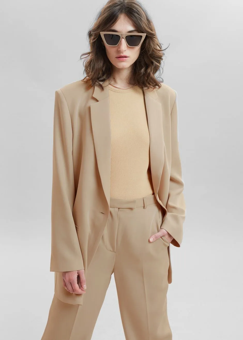 Isla Tailored Trousers - Natural sold by Frankie Shop product image thumbnail 3