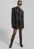 Kelso Faux Leather Blazer - Brown sold by Frankie Shop