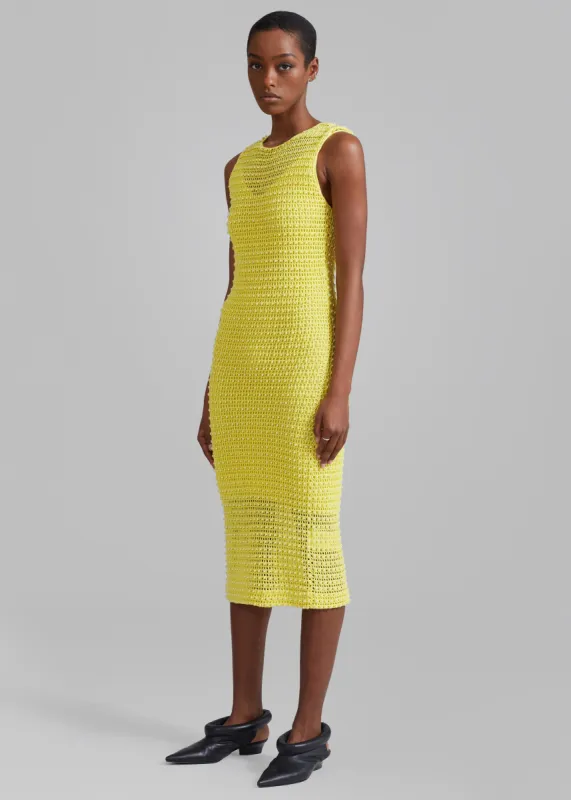 REMAIN Pearl Knit Dress - Banana Cream made by Frankie Shop