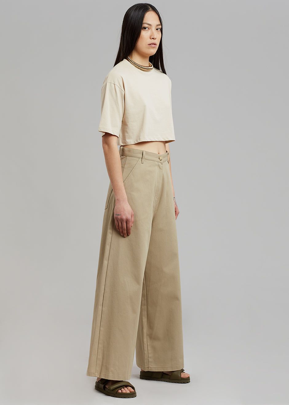 Karina Cropped T-Shirt - Sand sold by Frankie Shop product image thumbnail 2