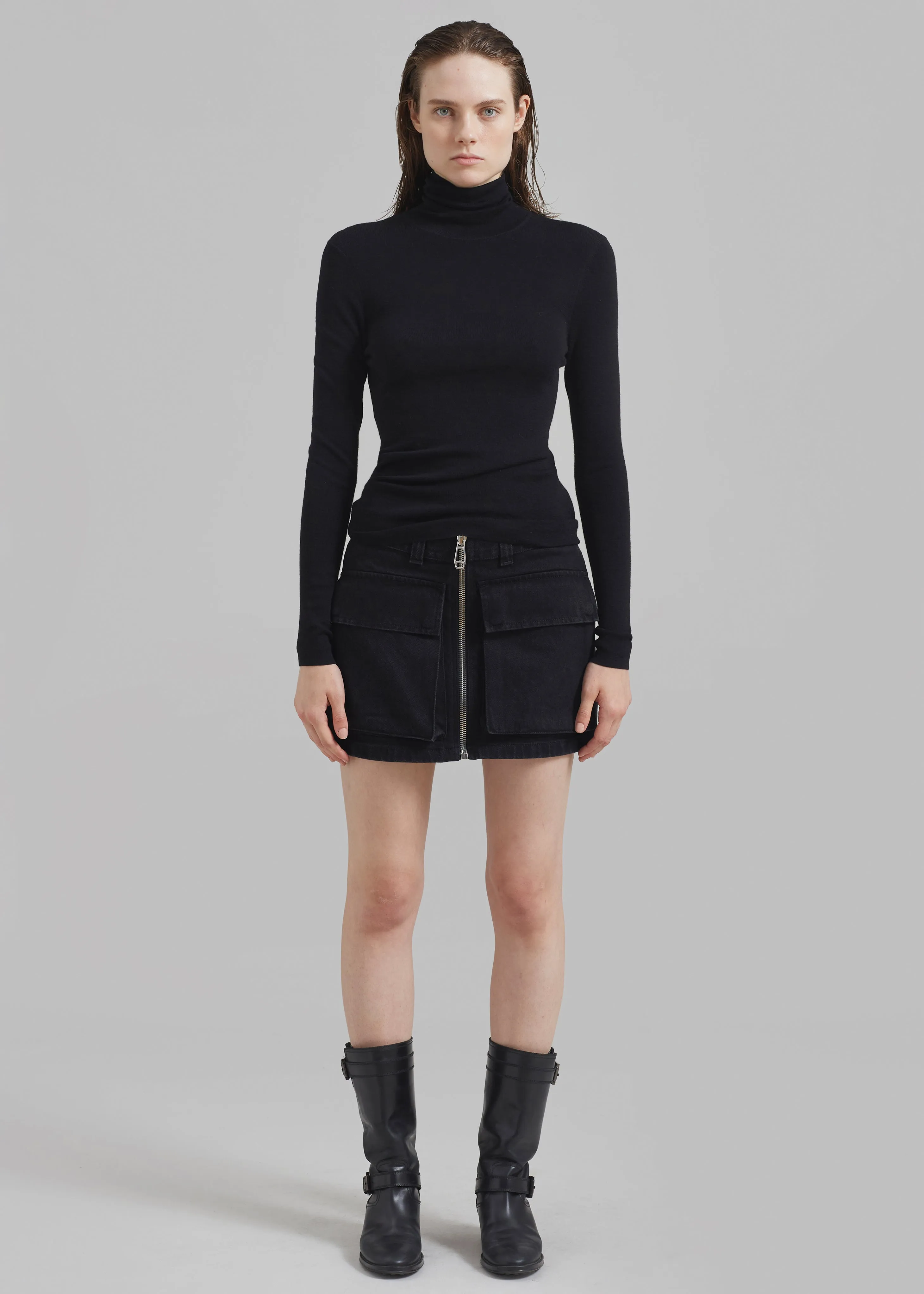 Haikure Molly Mini Skirt - Black Stone sold by Frankie Shop product image thumbnail 3