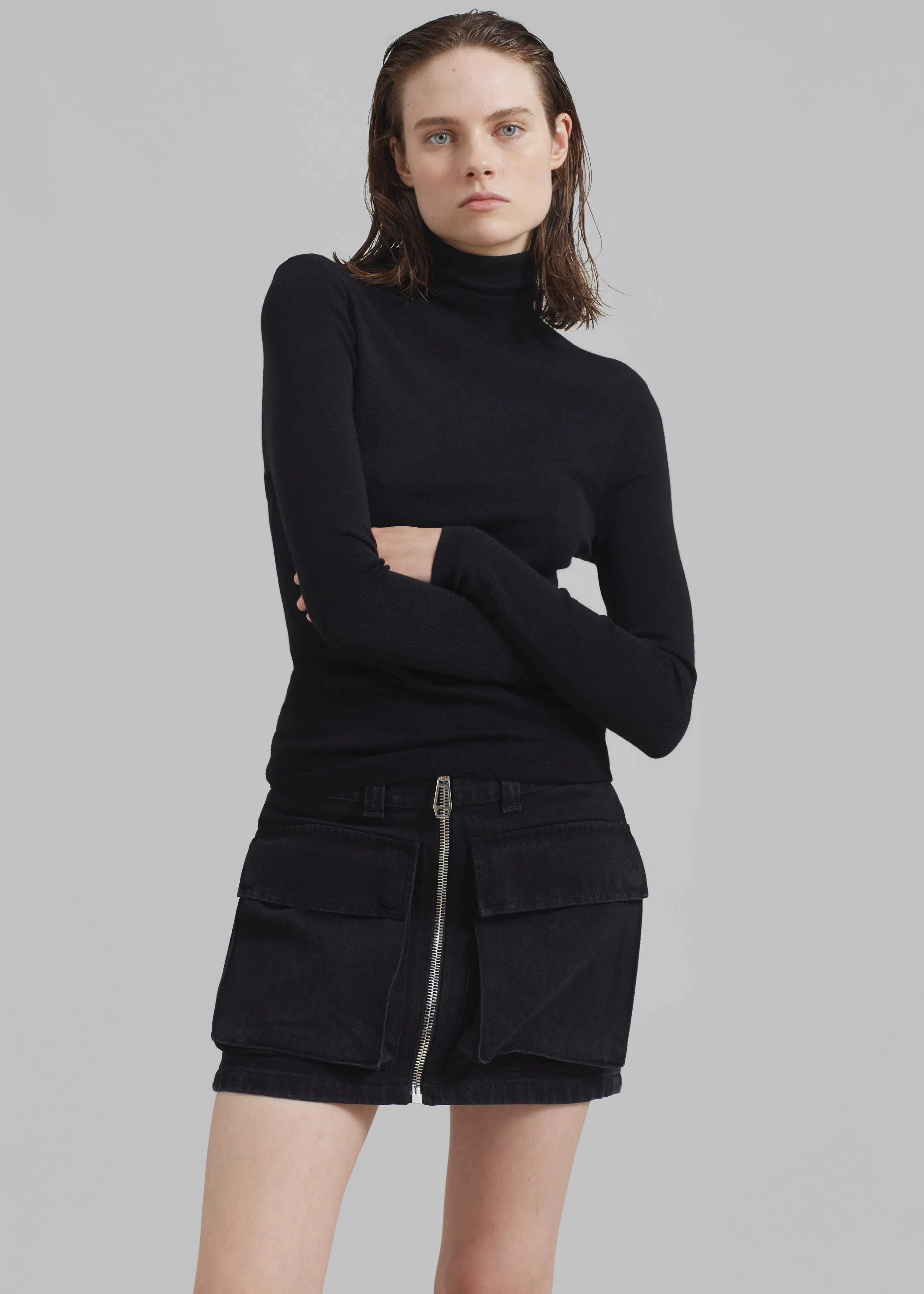 Haikure Molly Mini Skirt - Black Stone sold by Frankie Shop