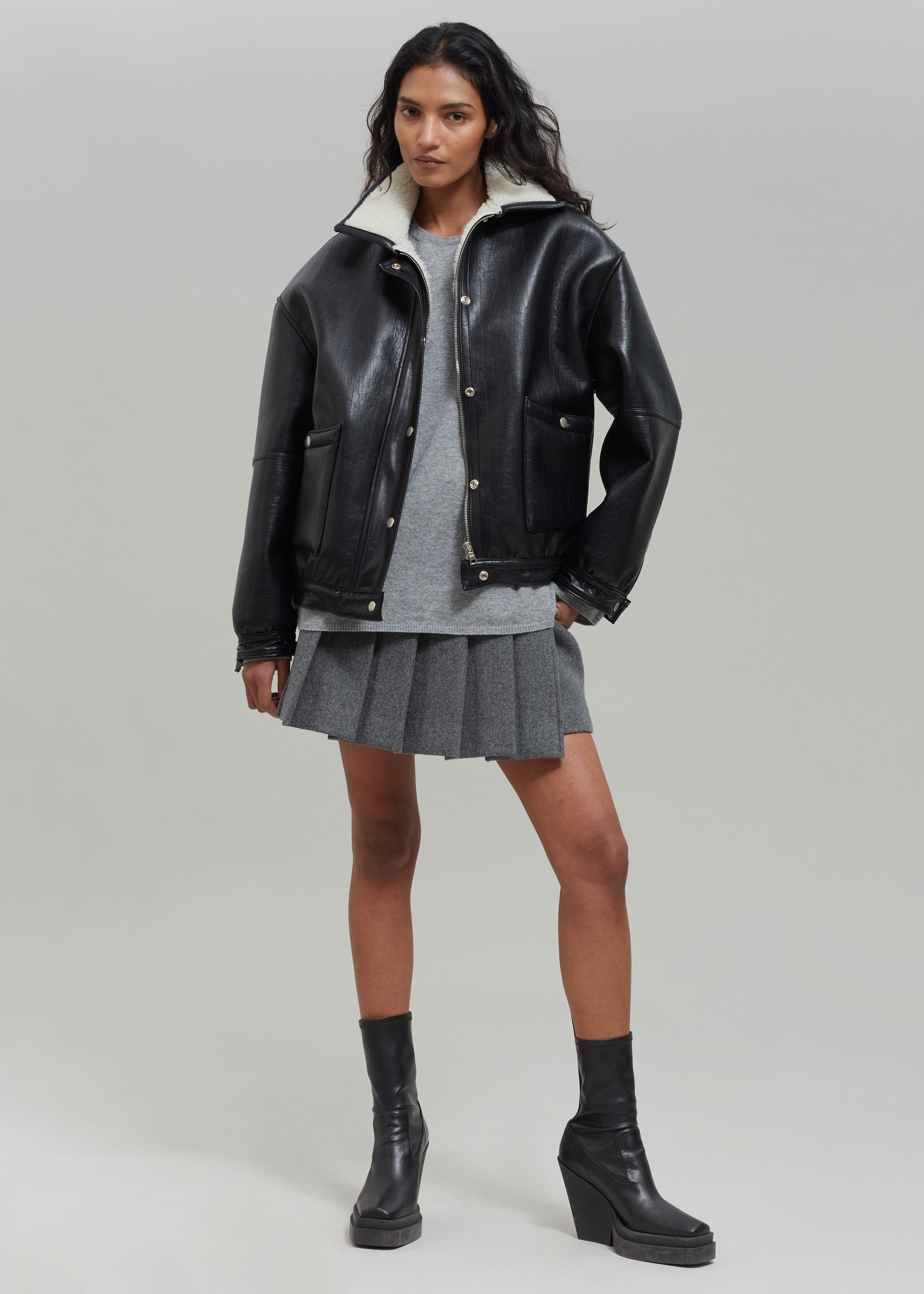 Arin Faux Leather Jacket - Black sold by Frankie Shop product image thumbnail 3