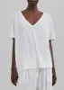Asten V-Neck T-Shirt - White sold by Frankie Shop