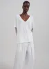 Asten V-Neck T-Shirt - White sold by Frankie Shop