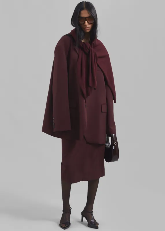 Brooklyn Blazer - Burgundy sold by Frankie Shop
