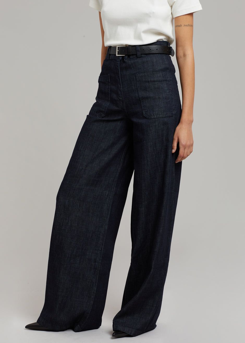 Mar High Waisted Denim Pant - Dark Indigo sold by Frankie Shop product image thumbnail 4