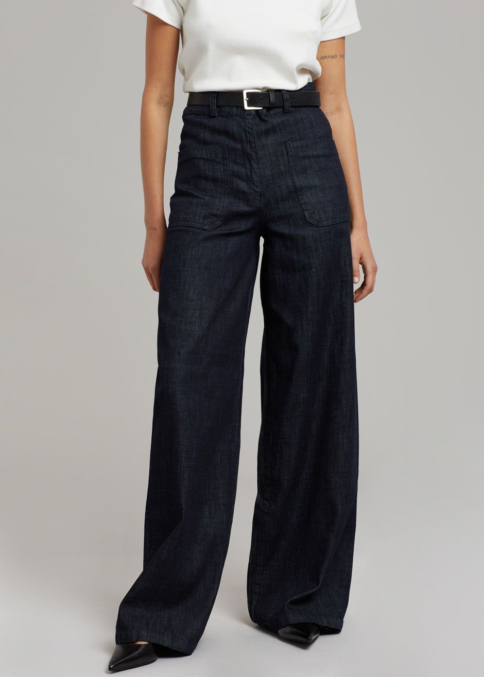 Mar High Waisted Denim Pant - Dark Indigo sold by Frankie Shop product image thumbnail 2