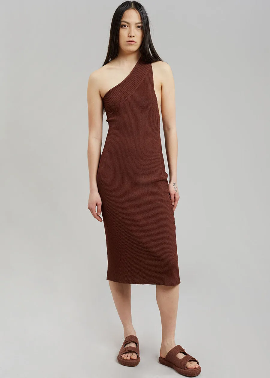 Aeron Martina Dress - Dark Chocolate sold by Frankie Shop