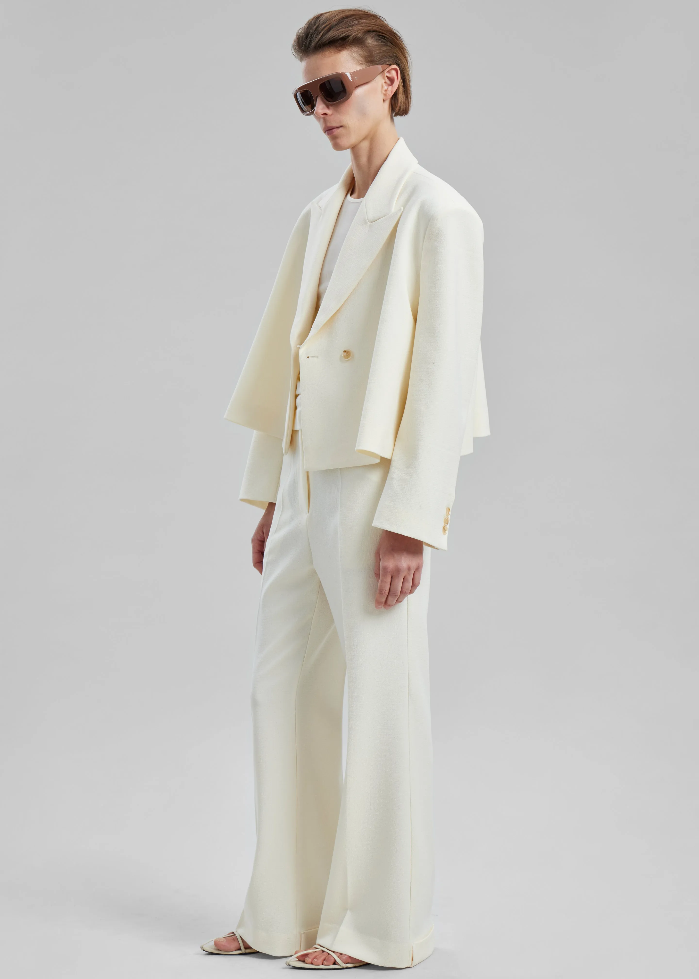 Layne Cropped Blazer - Off White sold by Frankie Shop product image thumbnail 2