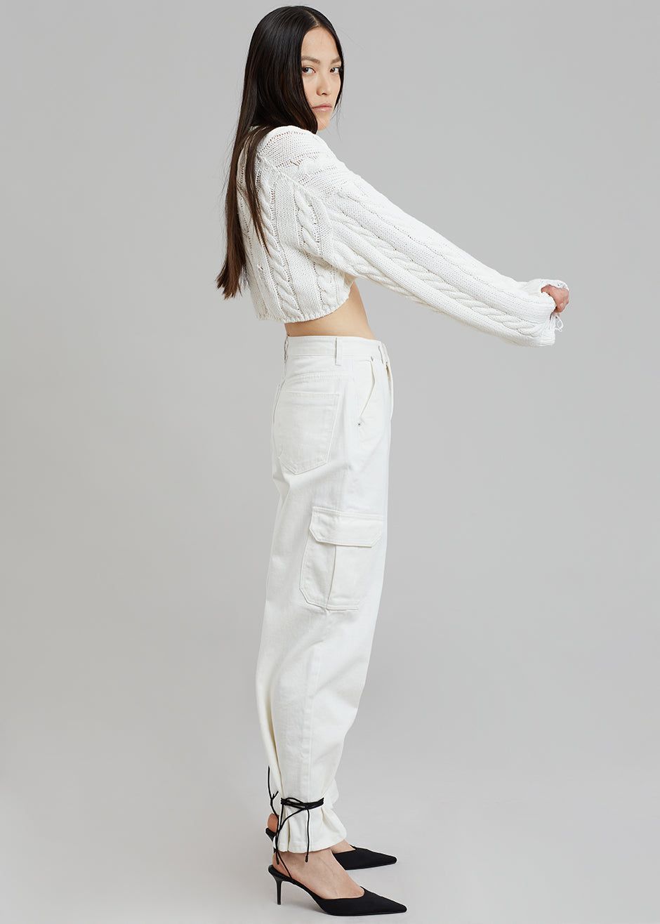 Kai Cargo Denim Pants - White sold by Frankie Shop product image thumbnail 3