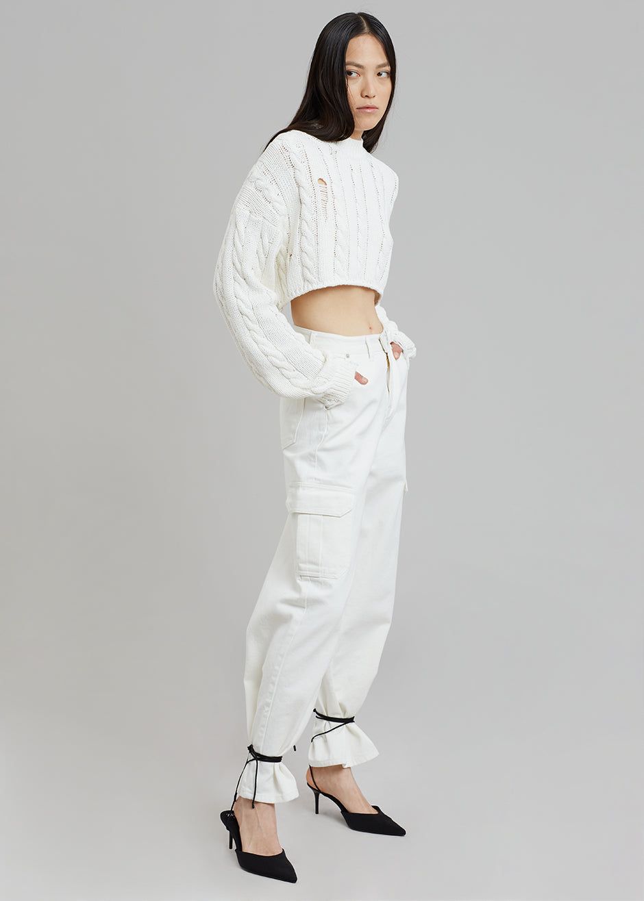 Kai Cargo Denim Pants - White sold by Frankie Shop product image thumbnail 6