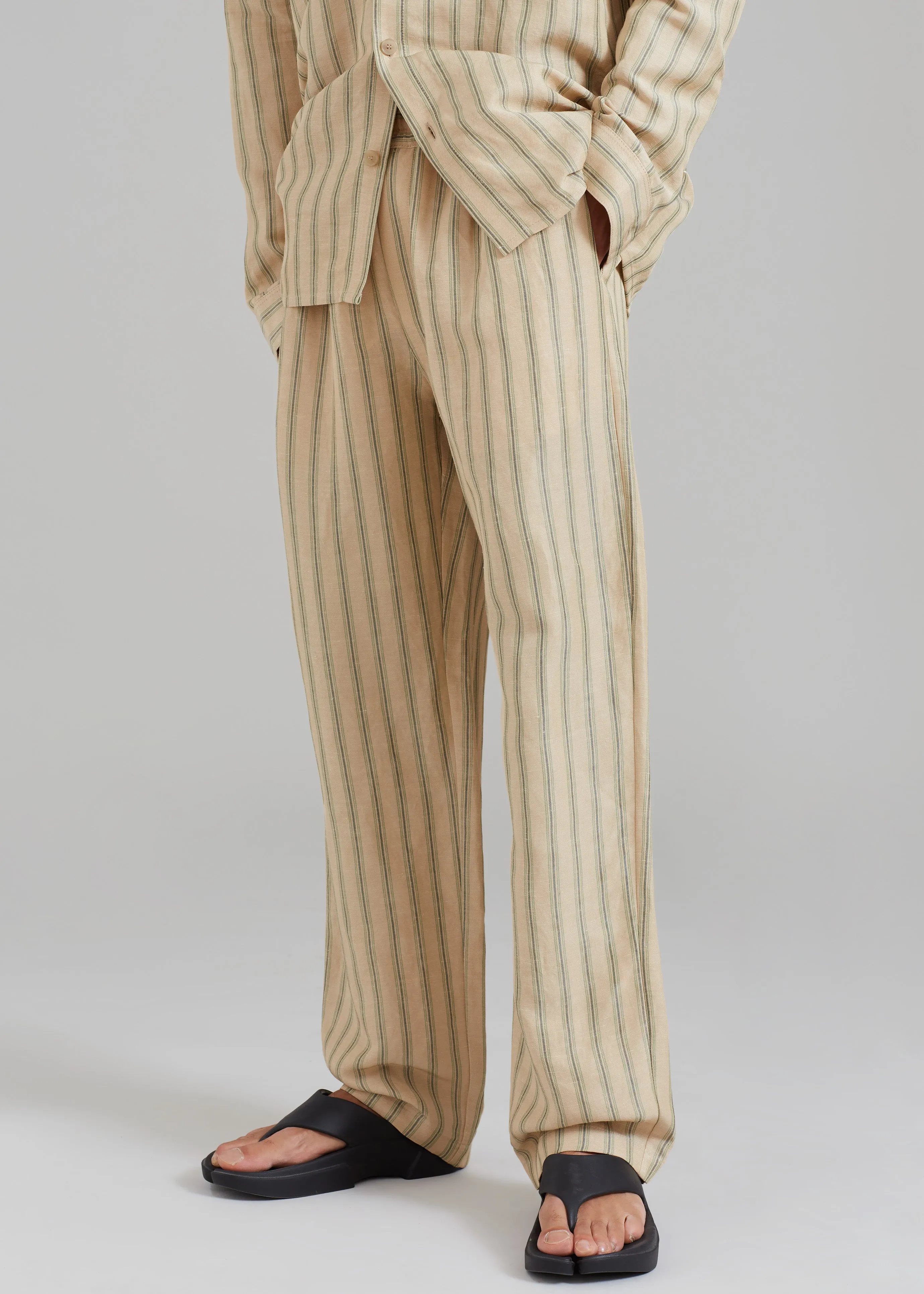 Róhe Resort Striped Trousers - Deckchair Stripe sold by Frankie Shop product image thumbnail 4