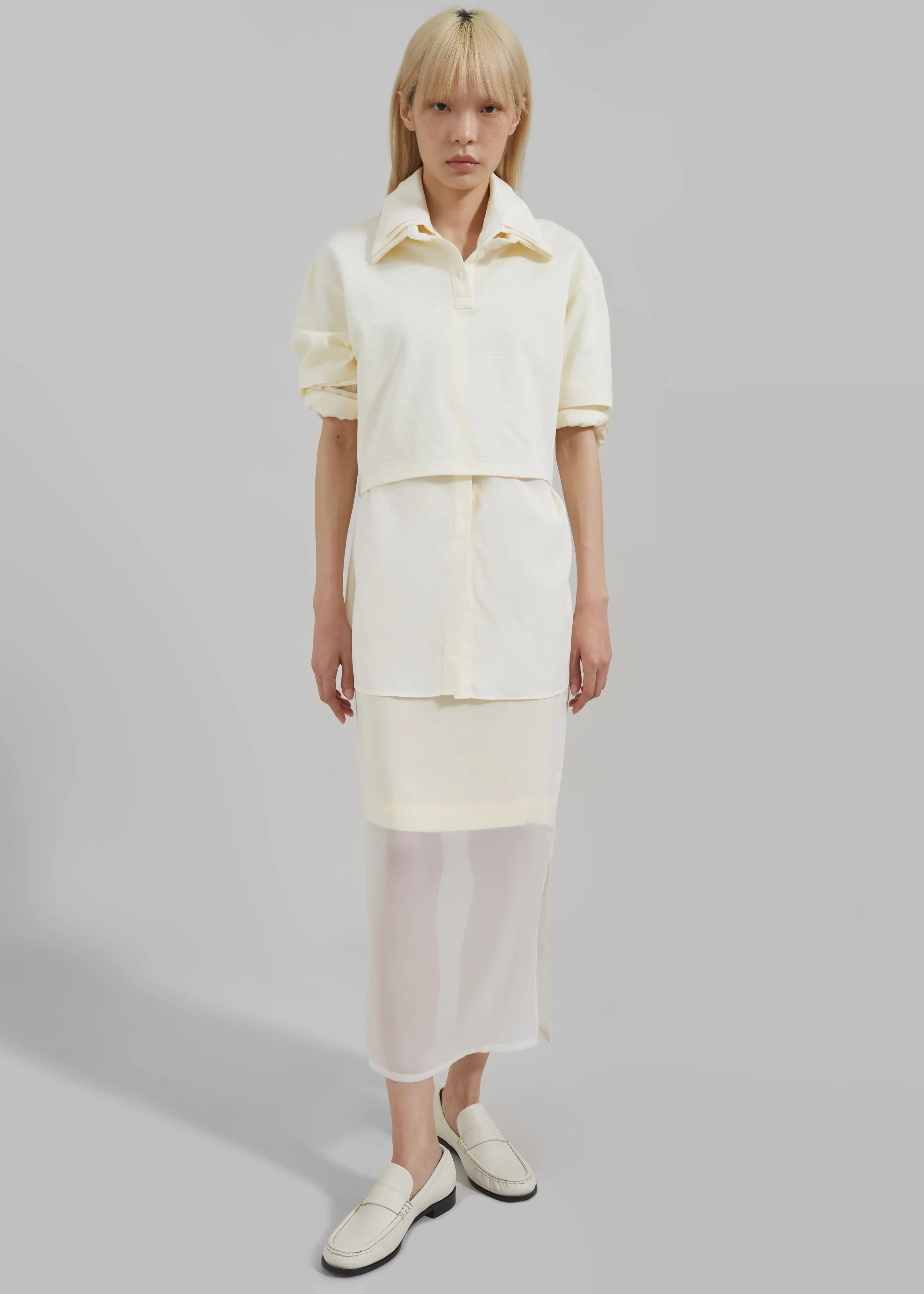 Dawson Cropped Polo - Beige sold by Frankie Shop product image thumbnail 5