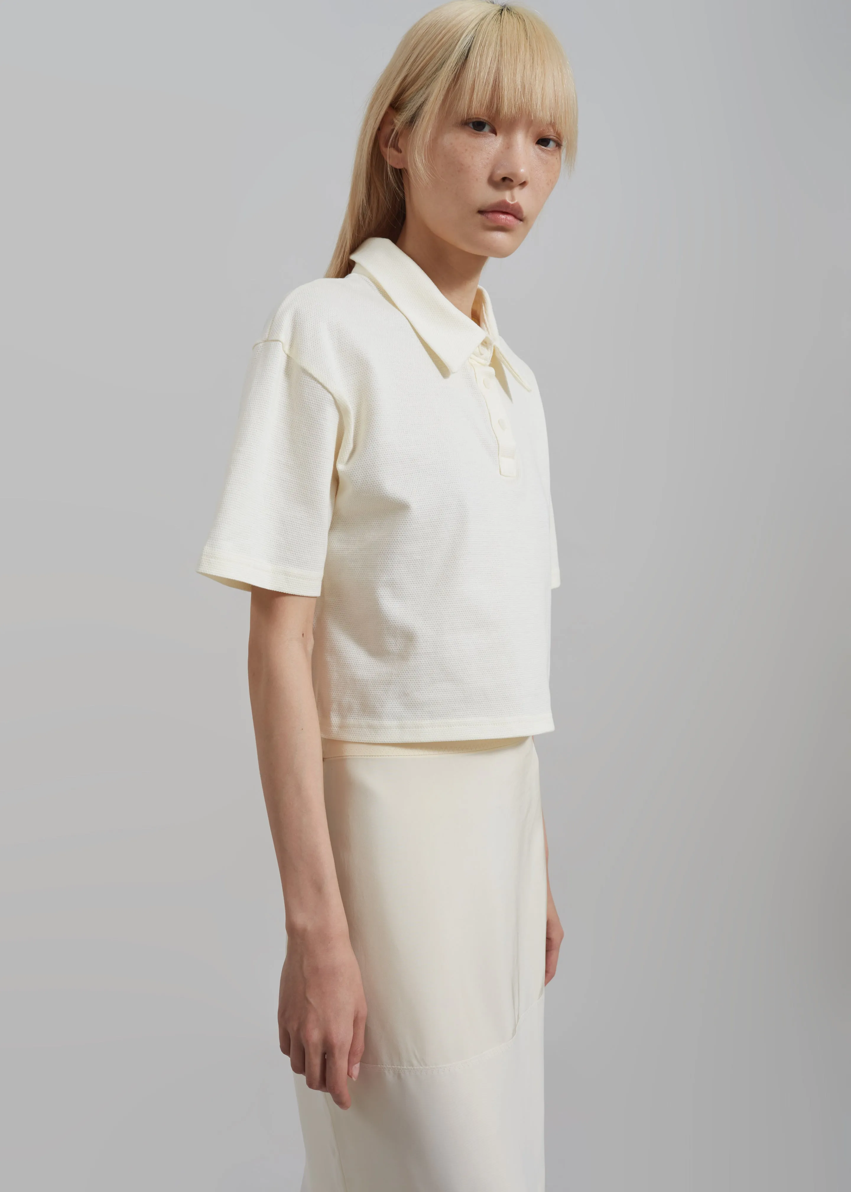 Dawson Cropped Polo - Beige sold by Frankie Shop product image thumbnail 3