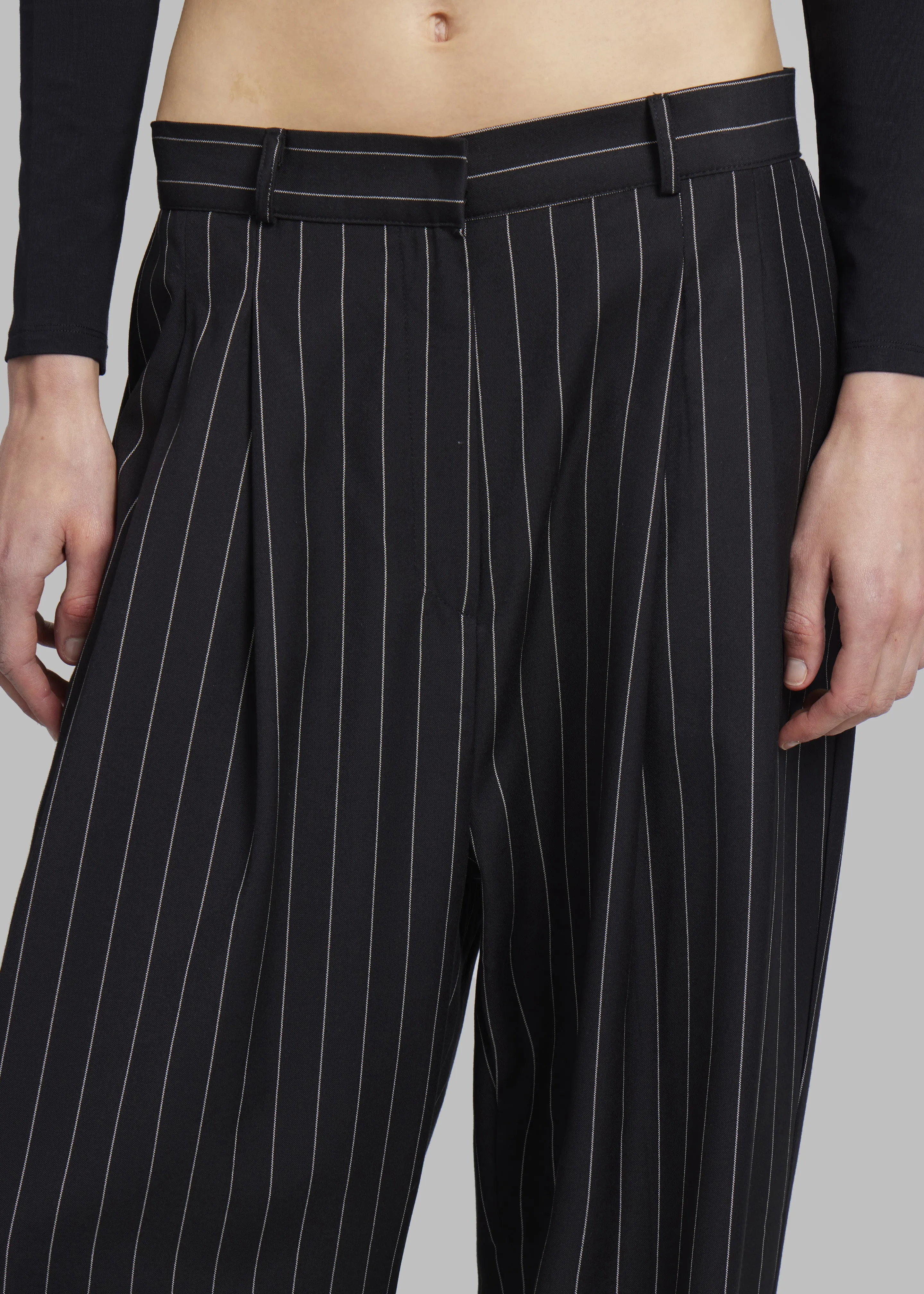 Sybil Trousers - Black Pinstripe sold by Frankie Shop product image thumbnail 4