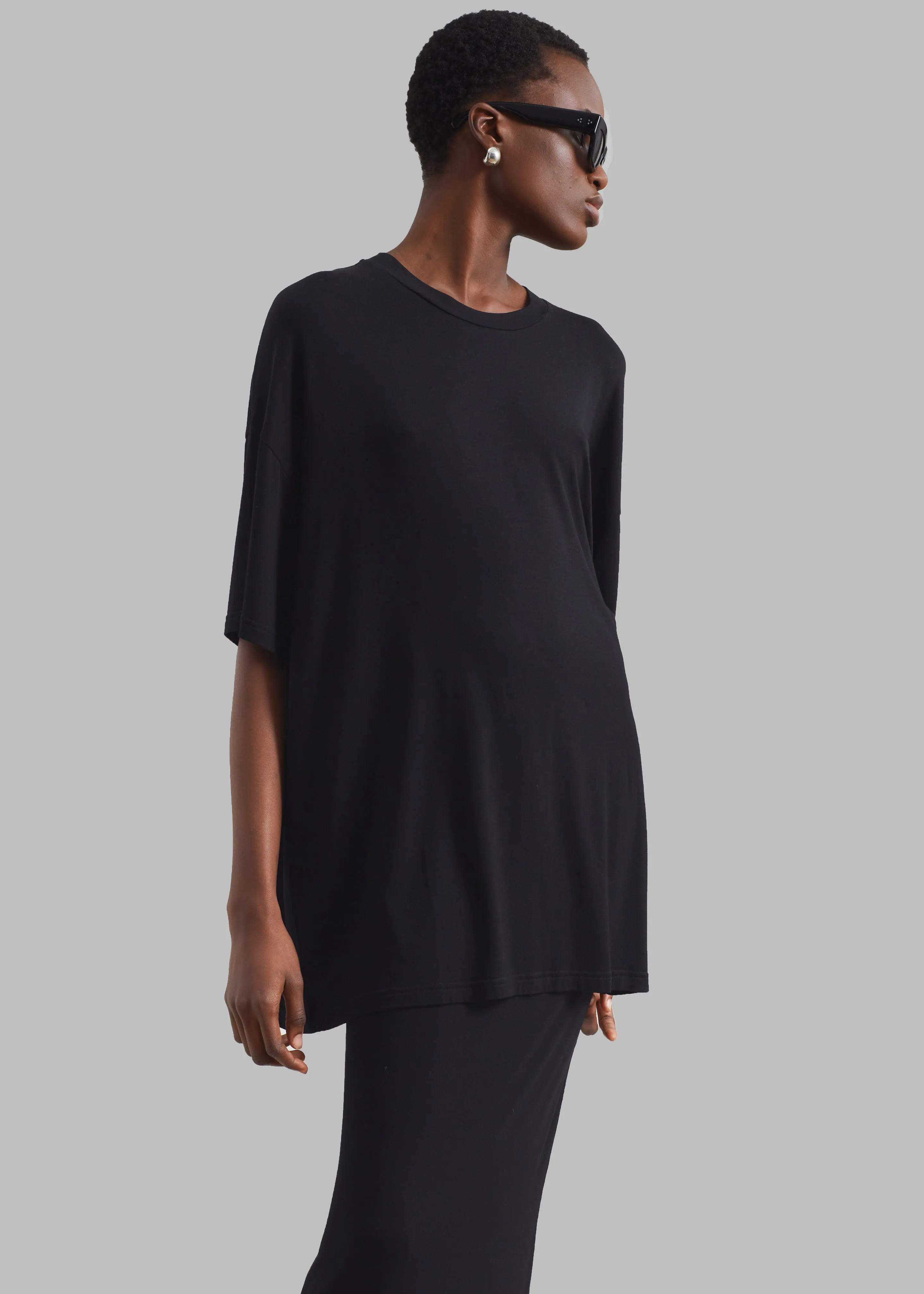Ella Boxy Tee - Black sold by Frankie Shop