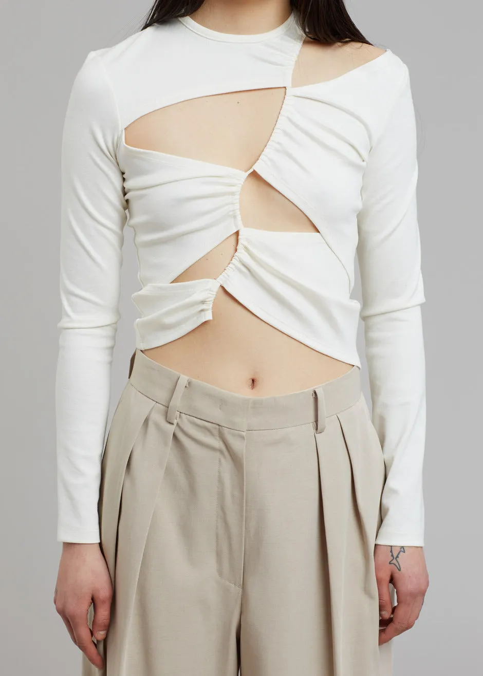 Sid Neigum Tension Cutout Top - Cream sold by Frankie Shop product image thumbnail 5