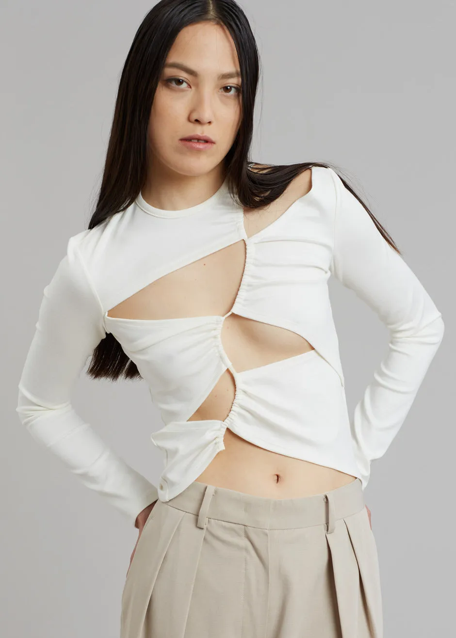 Sid Neigum Tension Cutout Top - Cream sold by Frankie Shop product image thumbnail 3
