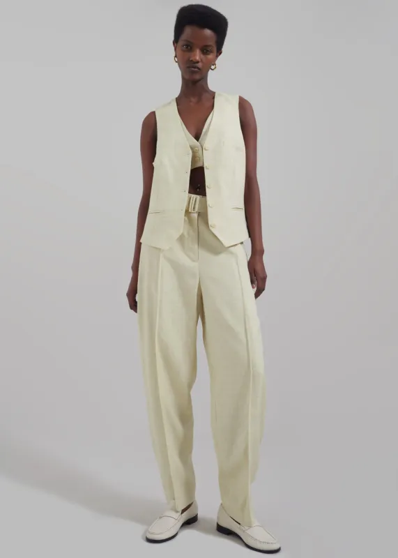3.1 Phillip Lim Tailored Belted Tapered Trousers - Limoncello made by 3.1 Phillip Lim