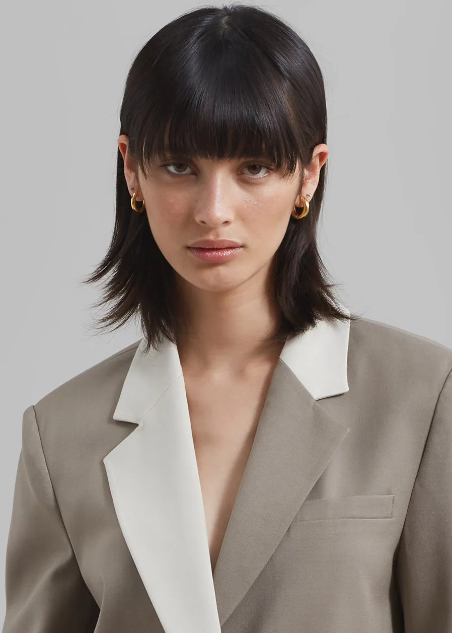 Amos Color Block Blazer - Khaki sold by Frankie Shop product image thumbnail 5