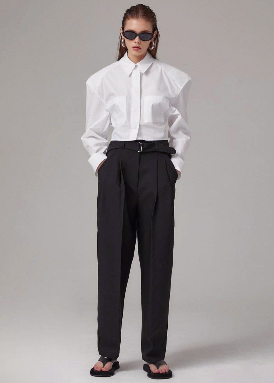 Romi Shoulder Padded Shirt - White sold by Frankie Shop product image thumbnail 7