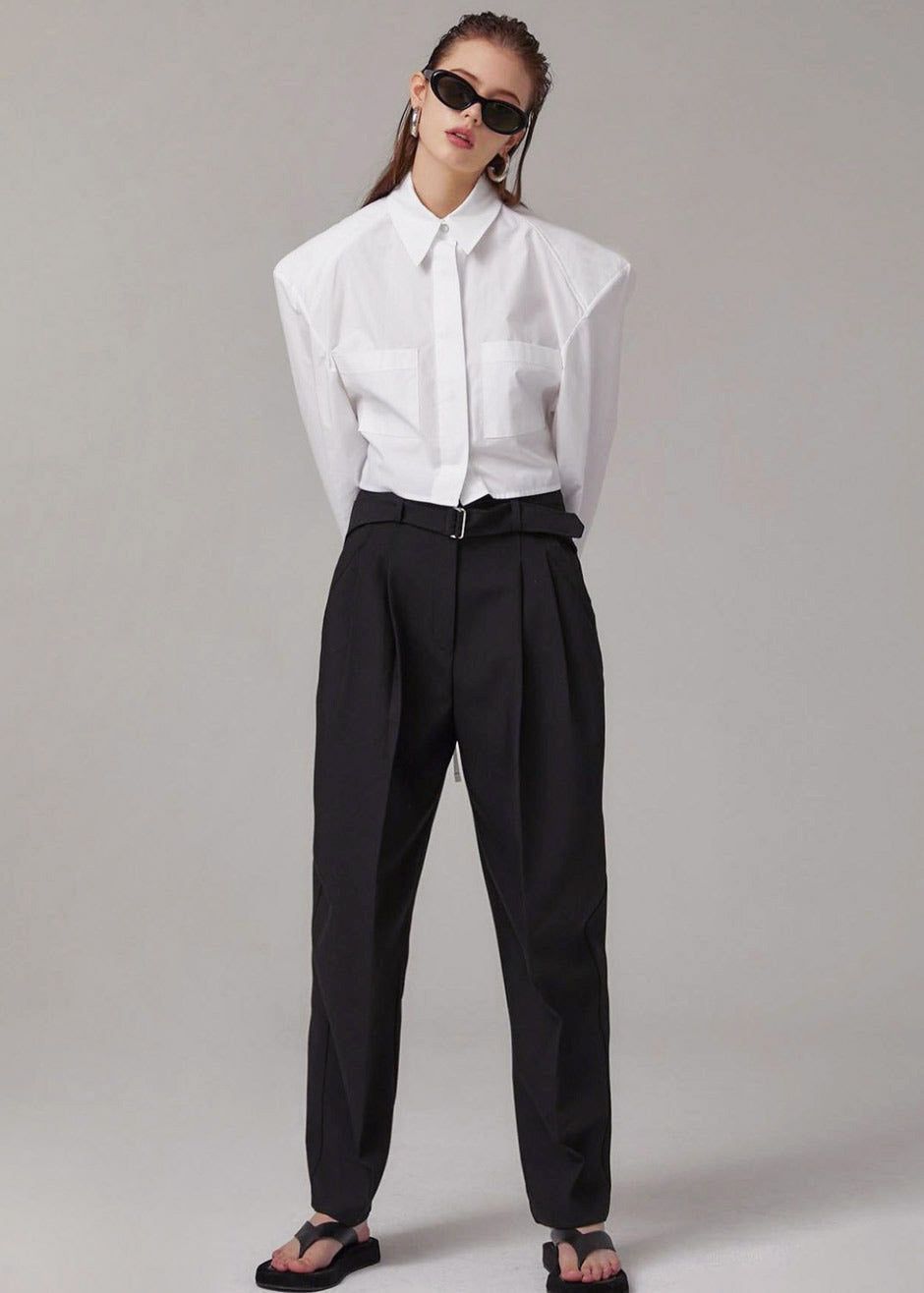 Romi Shoulder Padded Shirt - White sold by Frankie Shop product image thumbnail 2