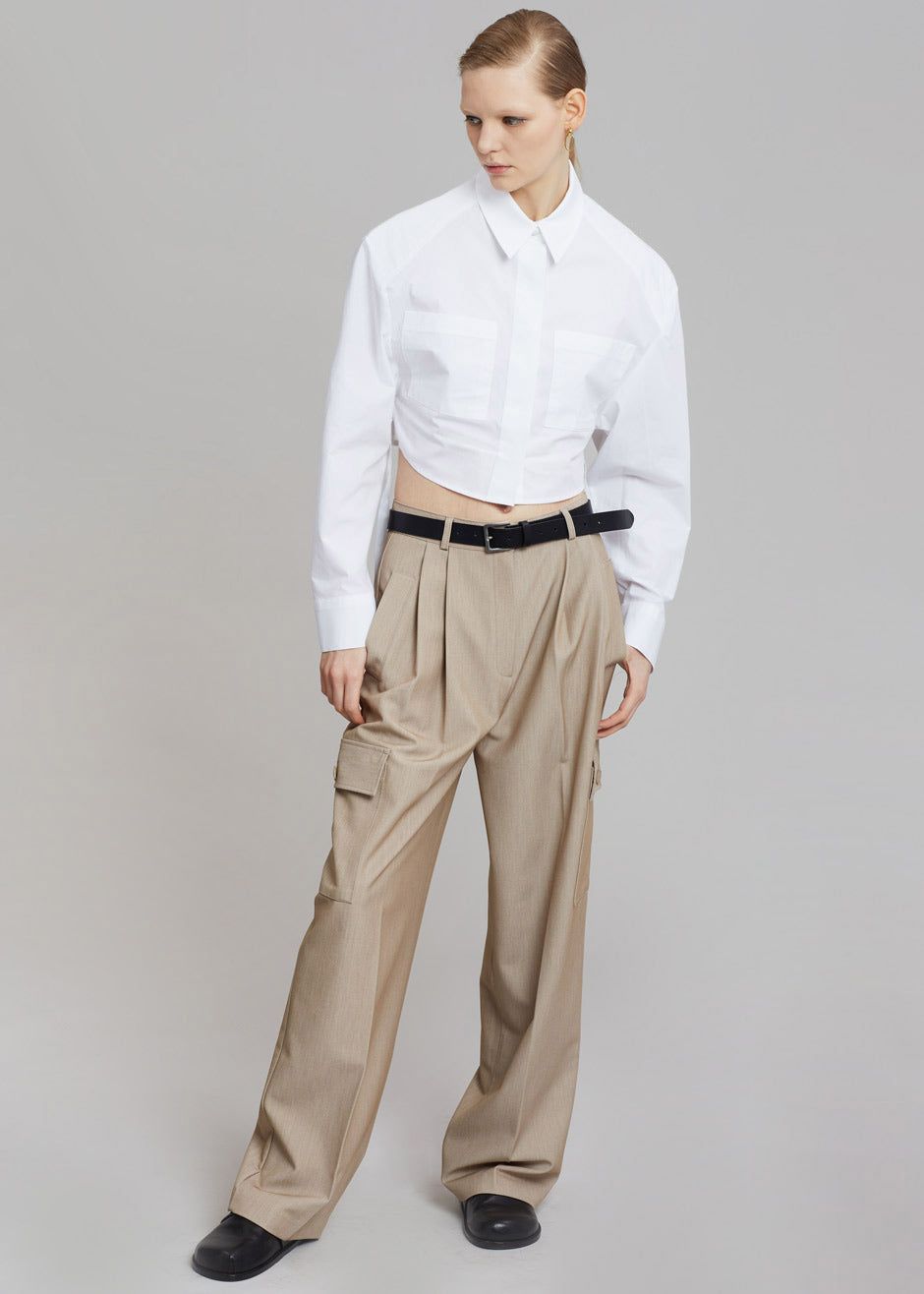 Romi Shoulder Padded Shirt - White sold by Frankie Shop product image thumbnail 4