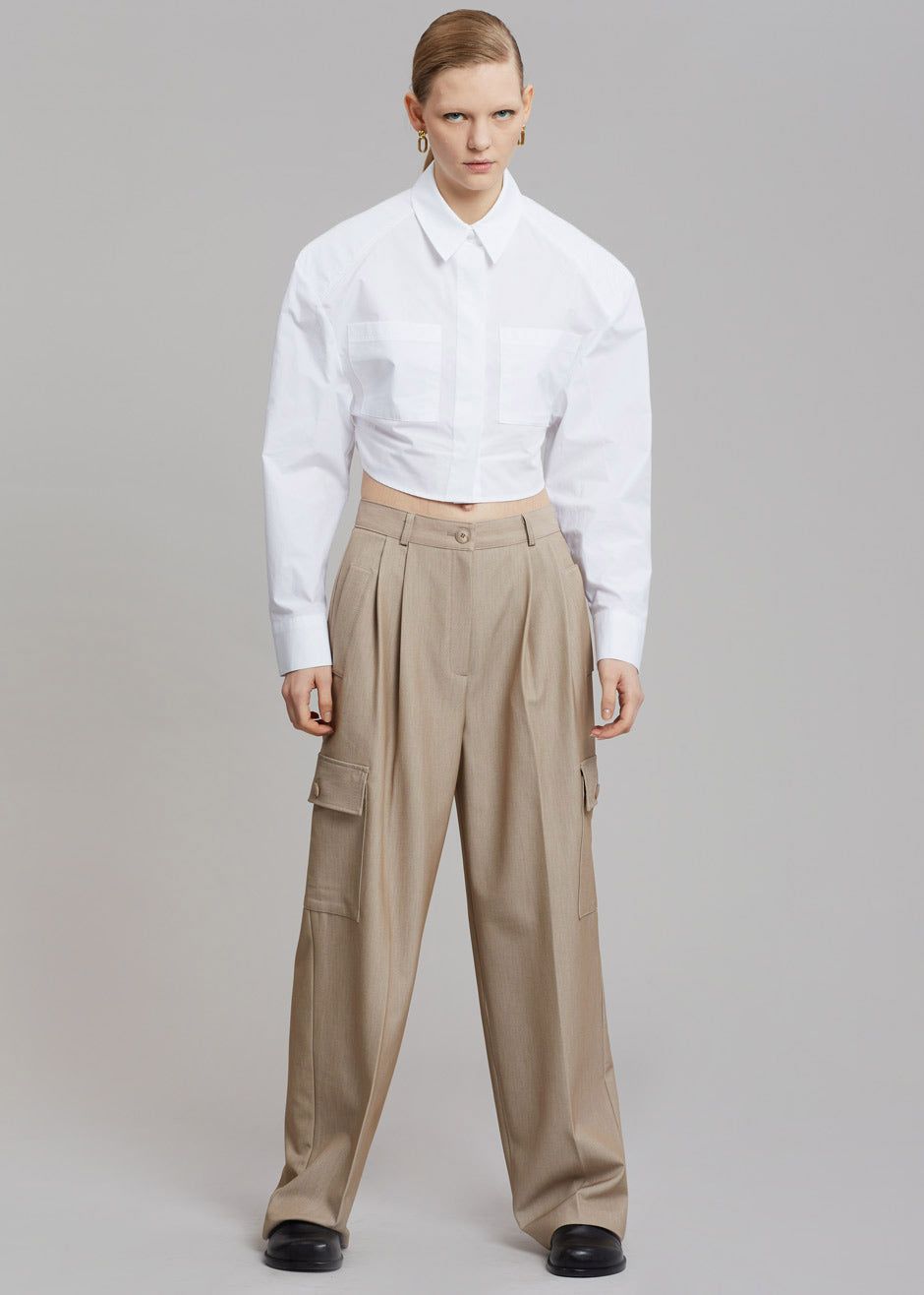 Romi Shoulder Padded Shirt - White sold by Frankie Shop product image thumbnail 8