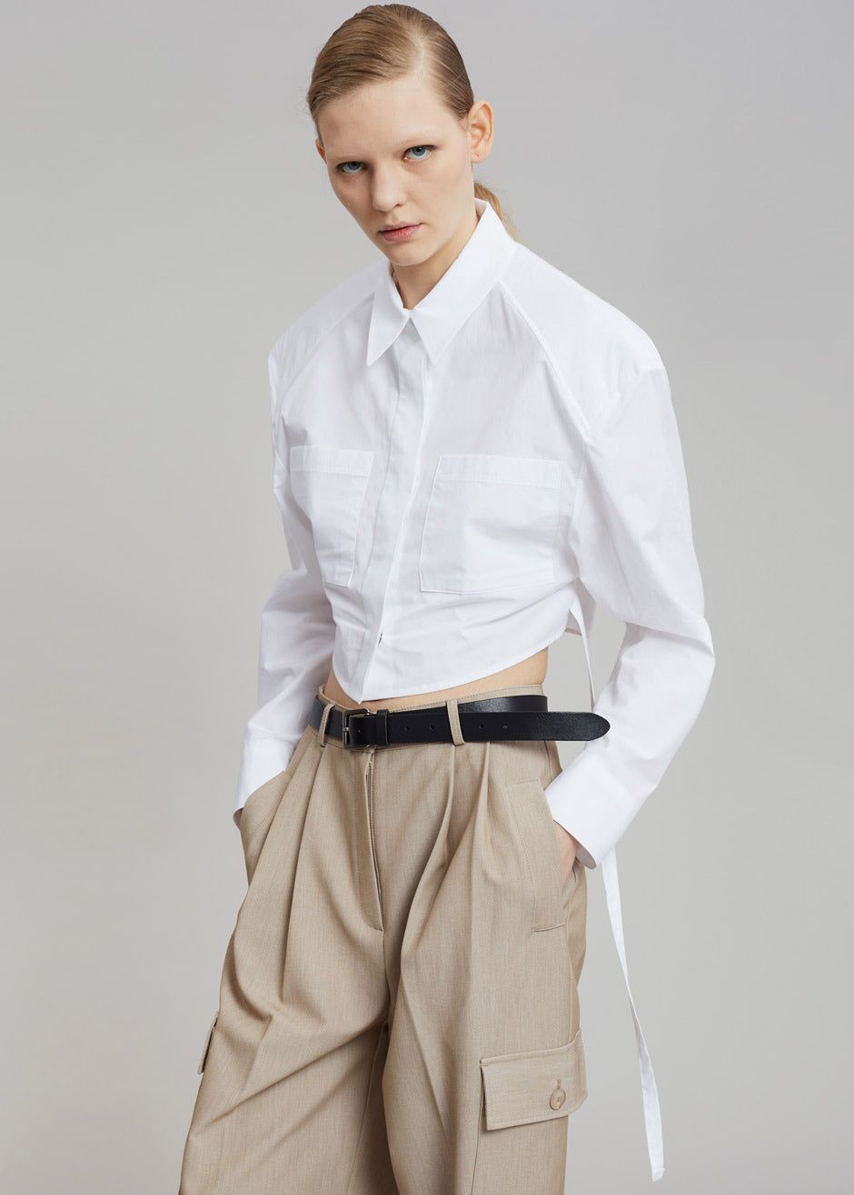 Romi Shoulder Padded Shirt - White sold by Frankie Shop product image thumbnail 3