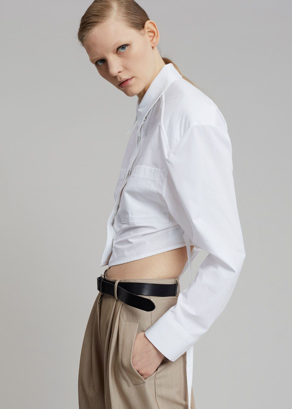 Romi Shoulder Padded Shirt - White sold by Frankie Shop product image thumbnail 6