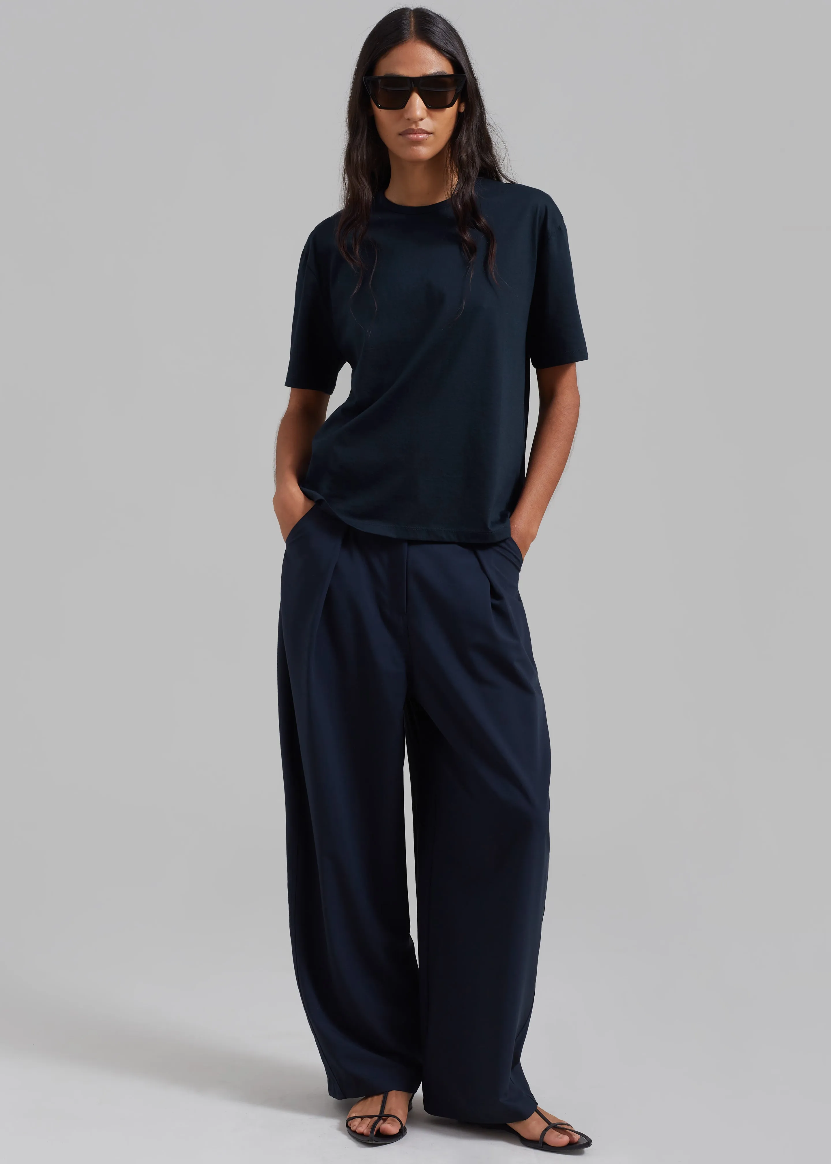 Connell Boxy Tee - Navy sold by Frankie Shop product image thumbnail 3