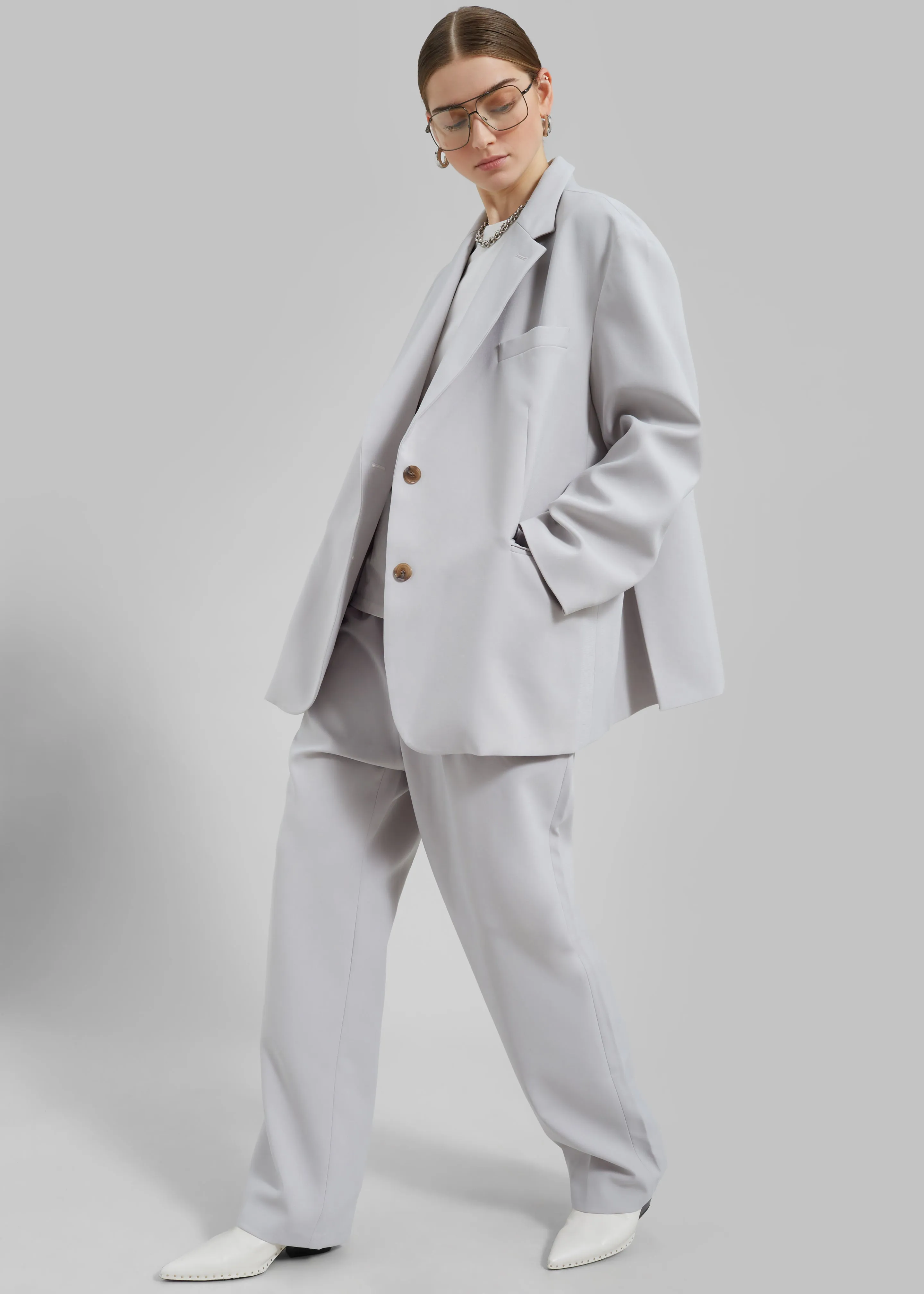 Bea Pleated Suit Pants - Grey sold by Frankie Shop product image thumbnail 3