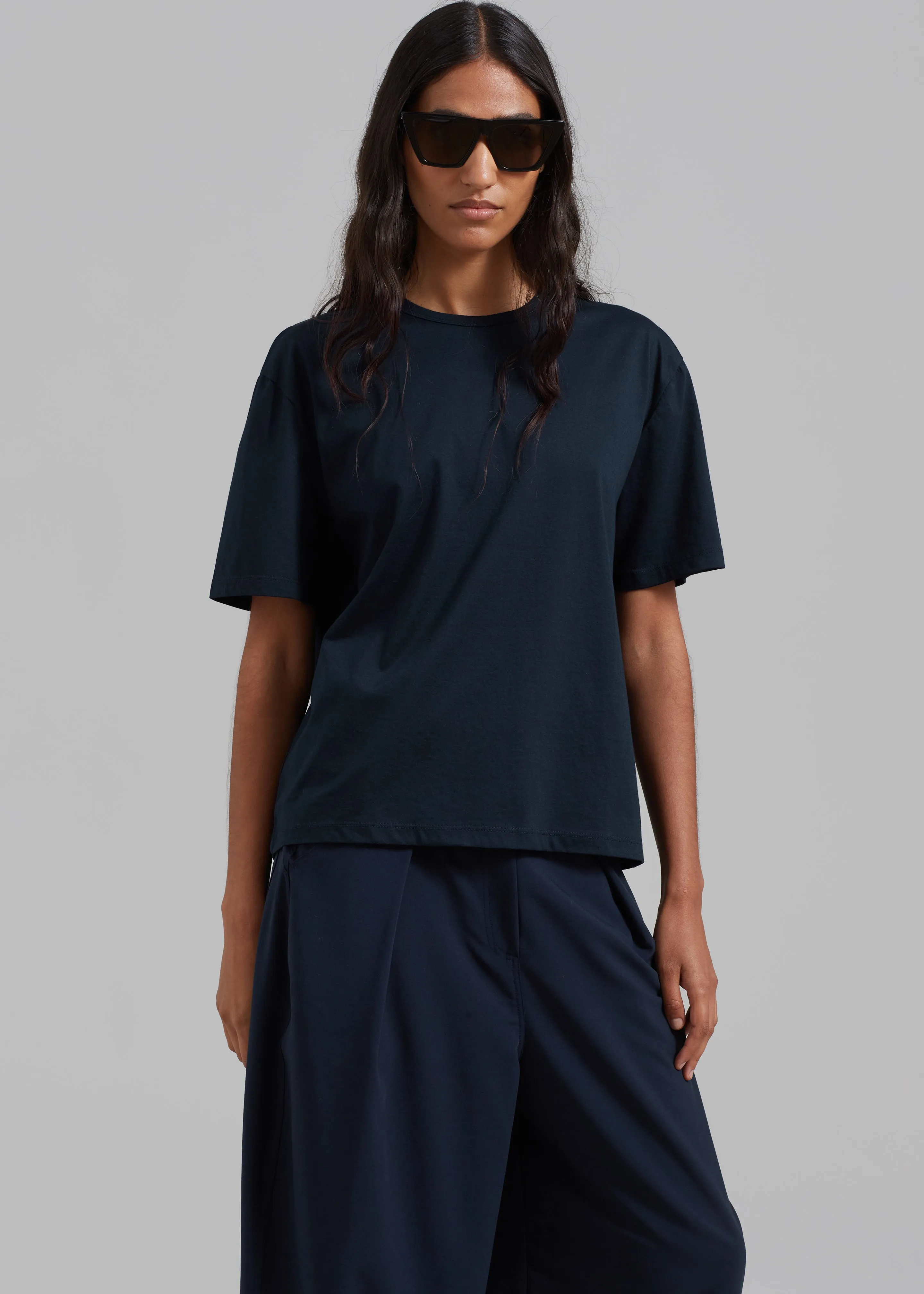 Connell Boxy Tee - Navy sold by Frankie Shop product image thumbnail 2