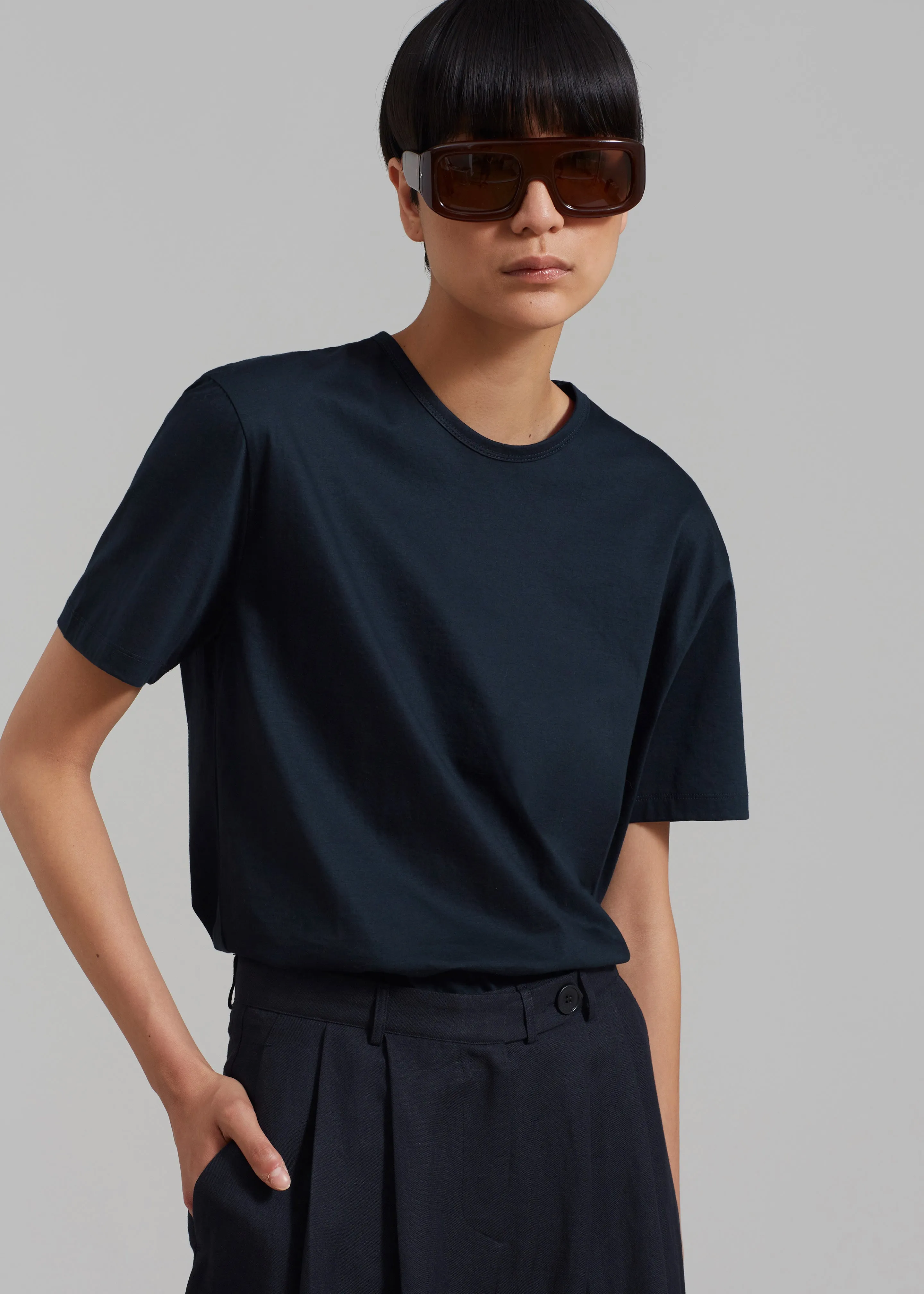 Connell Boxy Tee - Navy sold by Frankie Shop product image thumbnail 5