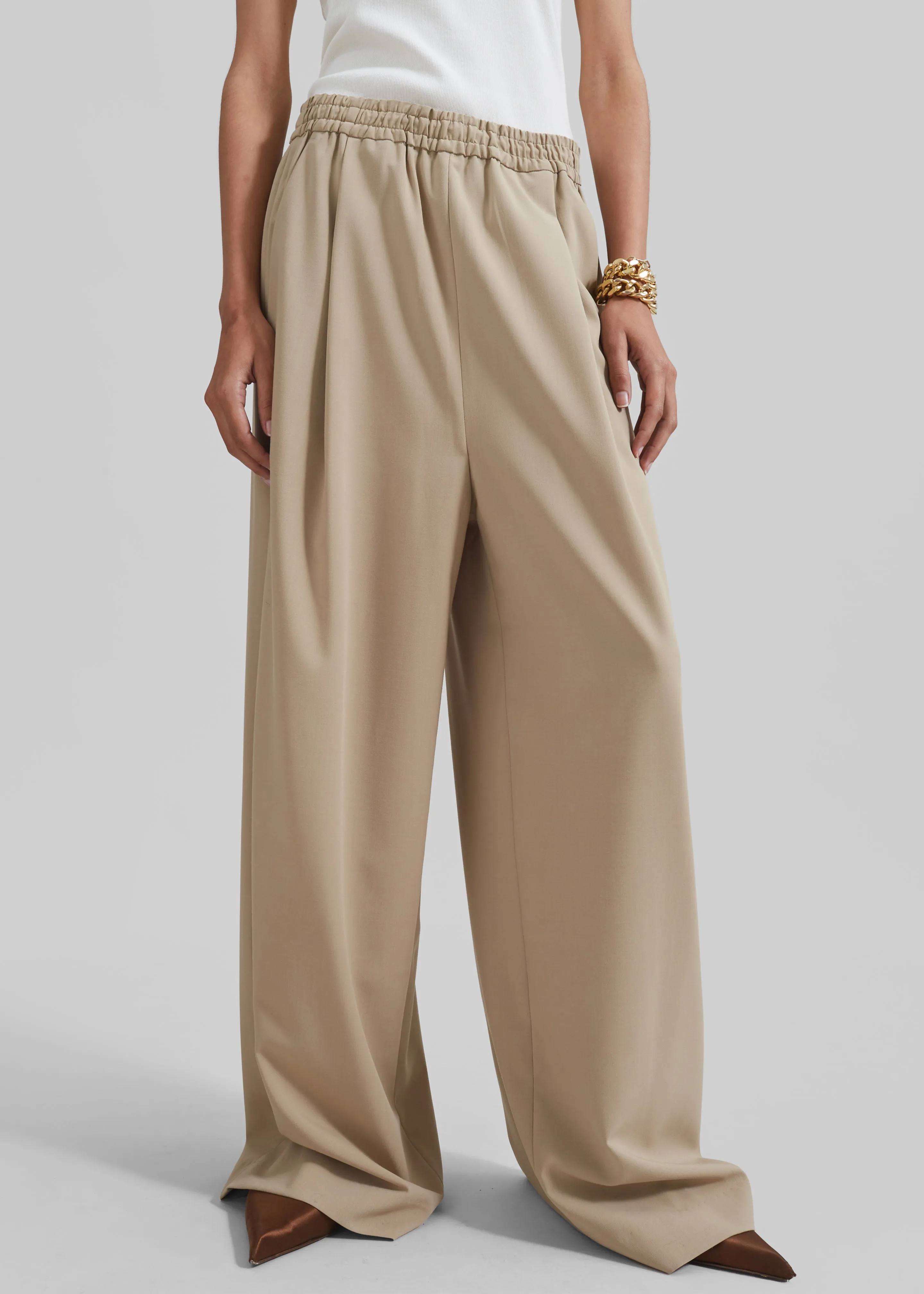 ☆NERDY☆ 22SS NY Woven Pants Beige MUSINSA | NERDY (22SS) NY Woven Half Pants Beige