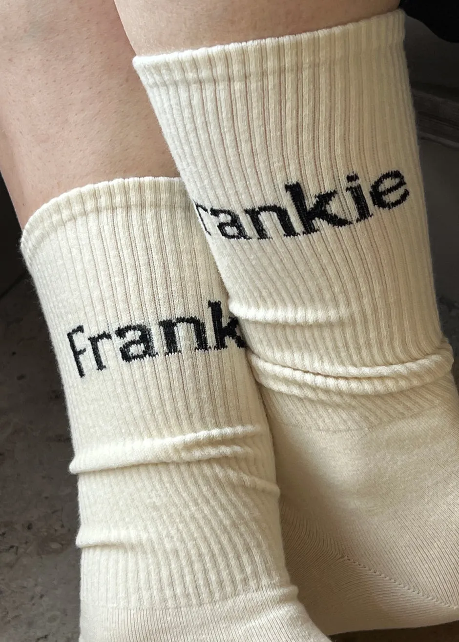 Frankie in English Ribbed Socks - Vanilla sold by Frankie Shop product image thumbnail 3