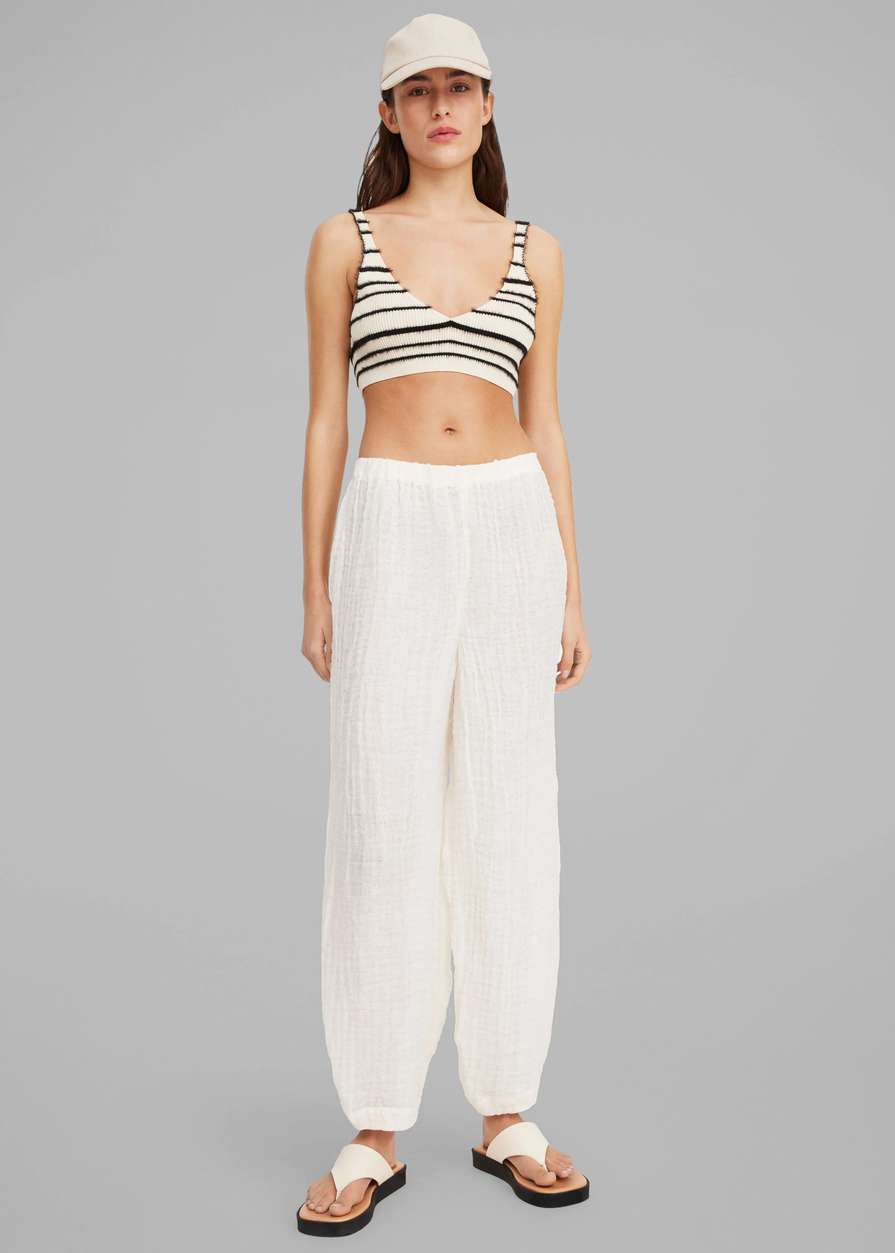 By Malene Birger Reggie Bralette - Black Stripe sold by Frankie Shop product image thumbnail 4