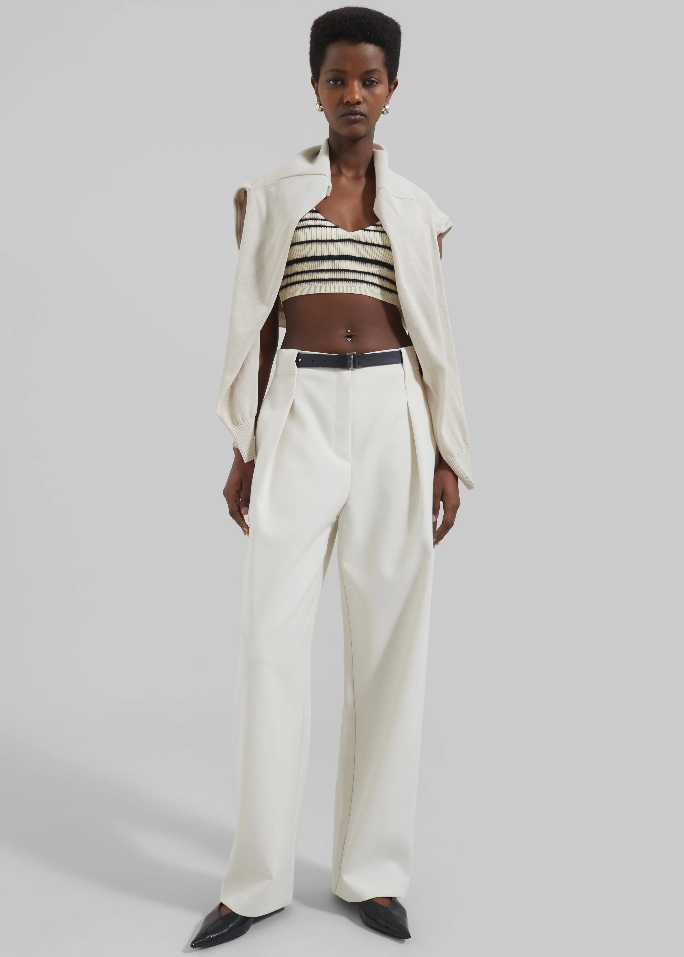 By Malene Birger Reggie Bralette - Black Stripe sold by Frankie Shop product image thumbnail 2