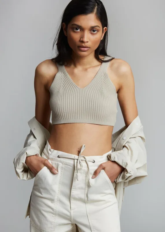 Athena Knit Bralette - Oyster sold by Frankie Shop