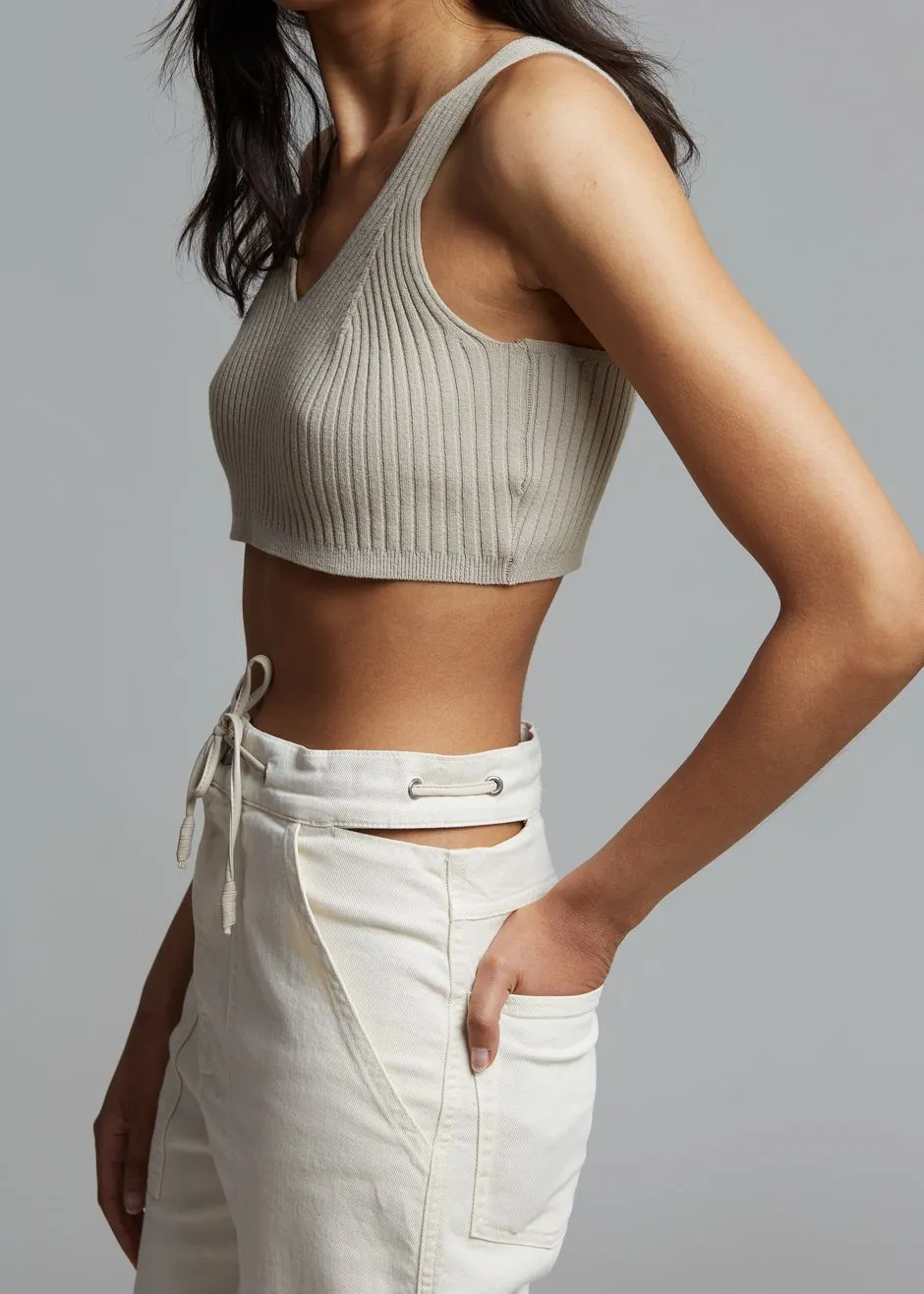 Athena Knit Bralette - Oyster sold by Frankie Shop product image thumbnail 3