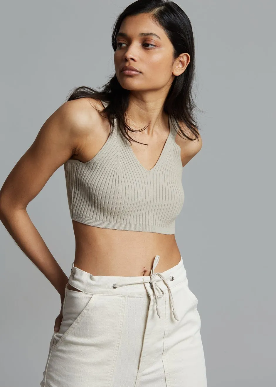 Athena Knit Bralette - Oyster sold by Frankie Shop product image thumbnail 2