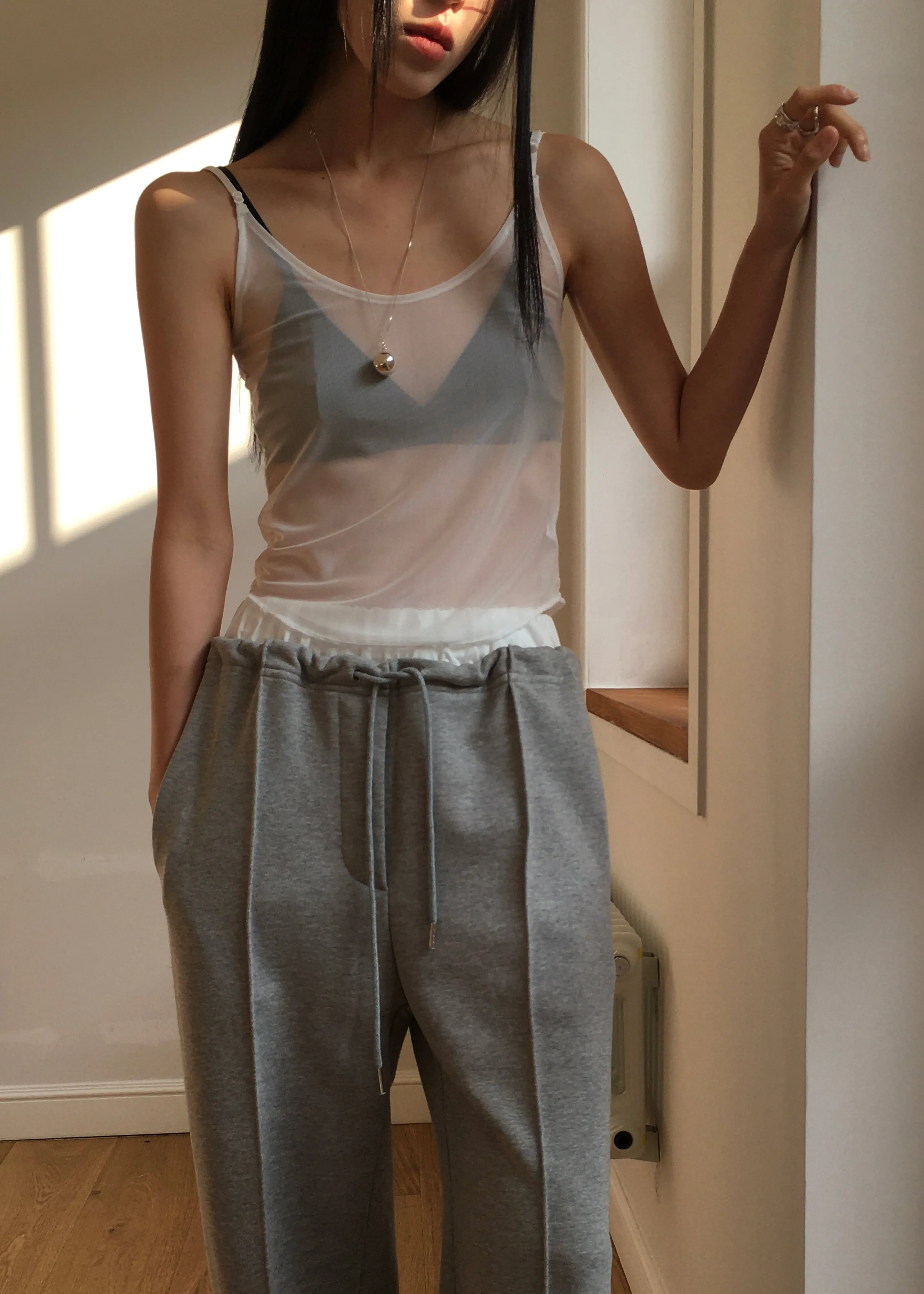 Kyla Sheer Tank Top - White sold by Frankie Shop product image thumbnail 5
