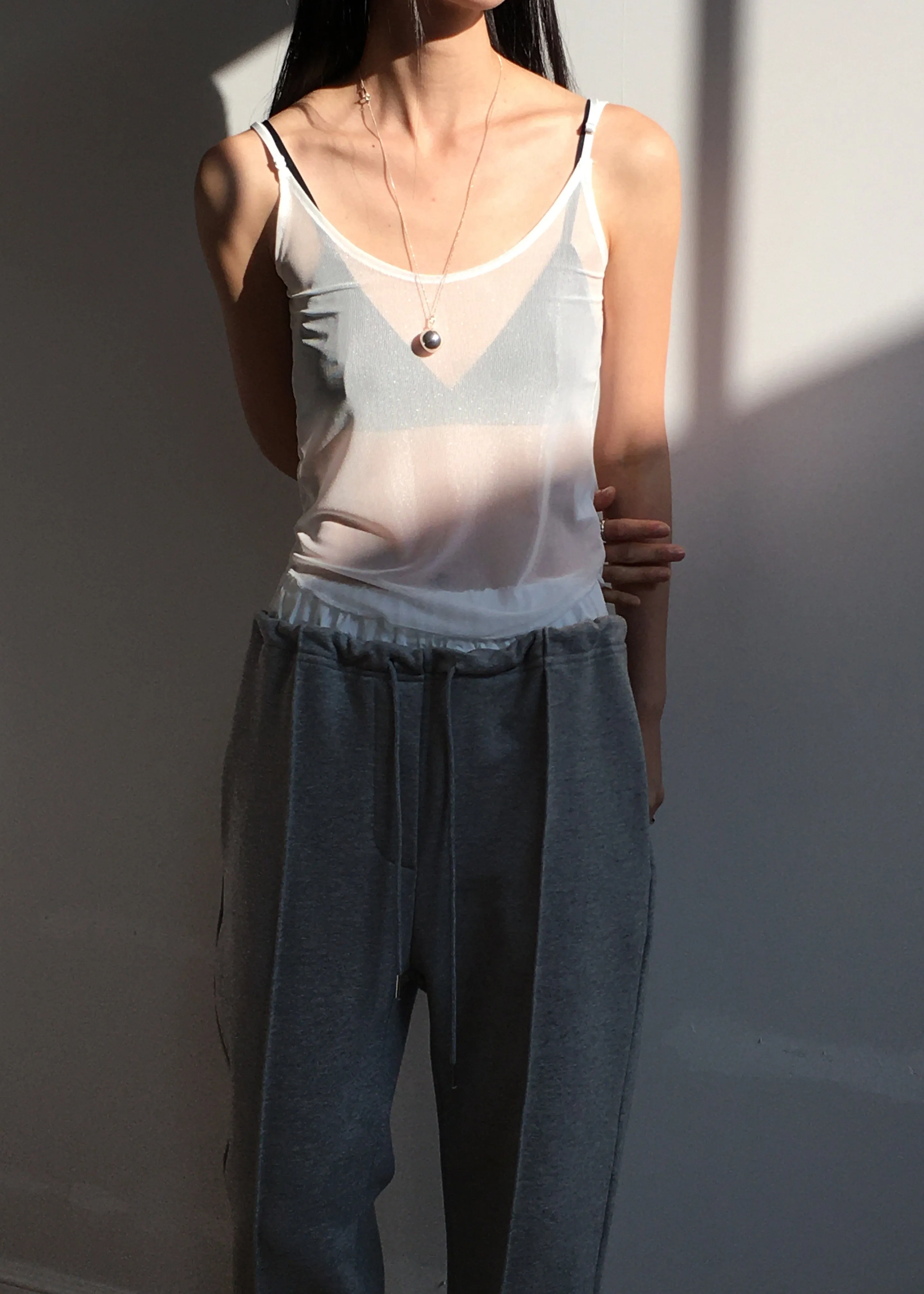 Kyla Sheer Tank Top - White sold by Frankie Shop product image thumbnail 4