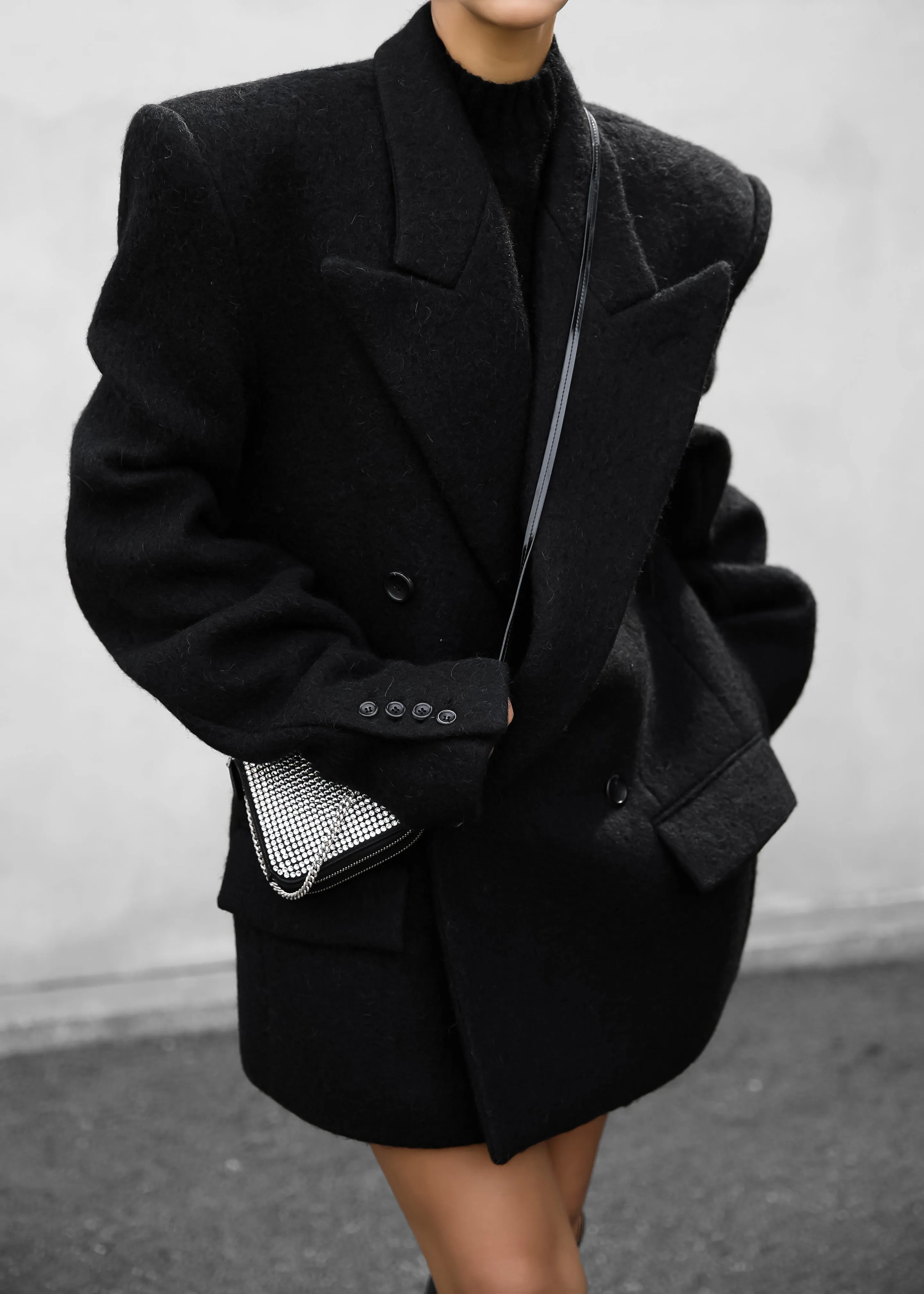 Keira Double Breasted Wool Blazer - Black sold by Frankie Shop product image thumbnail 3