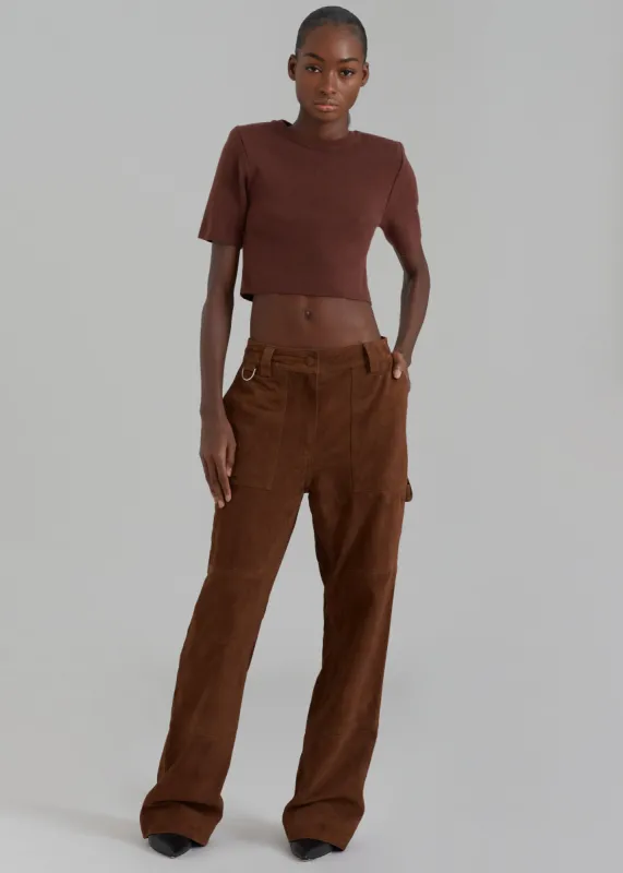 Saks Potts Rose Pants - Chocolate sold by Frankie Shop