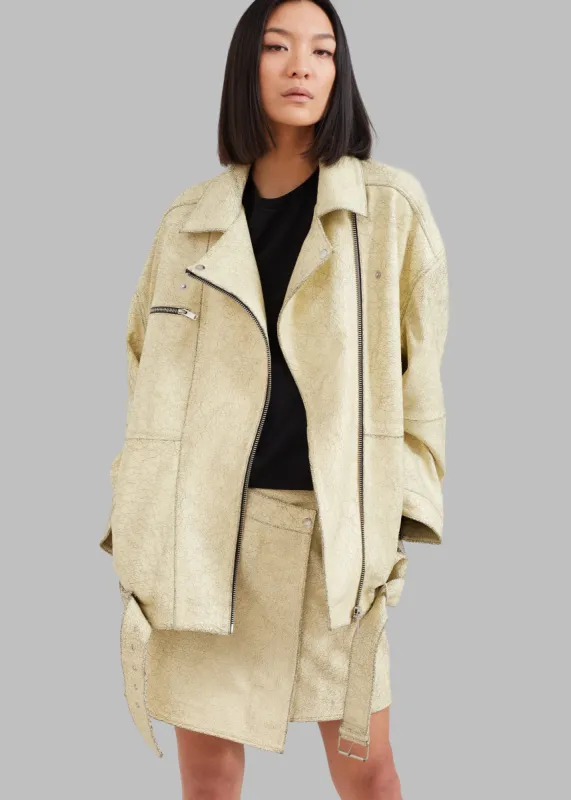 Gestuz ConstanceGZ Boxy Jacket - Crackled Vintage White made by Frankie Shop