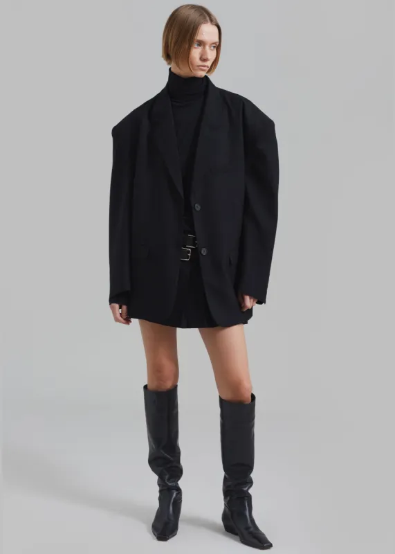 Ingrid Oversized Blazer - Black Stripe sold by Frankie Shop