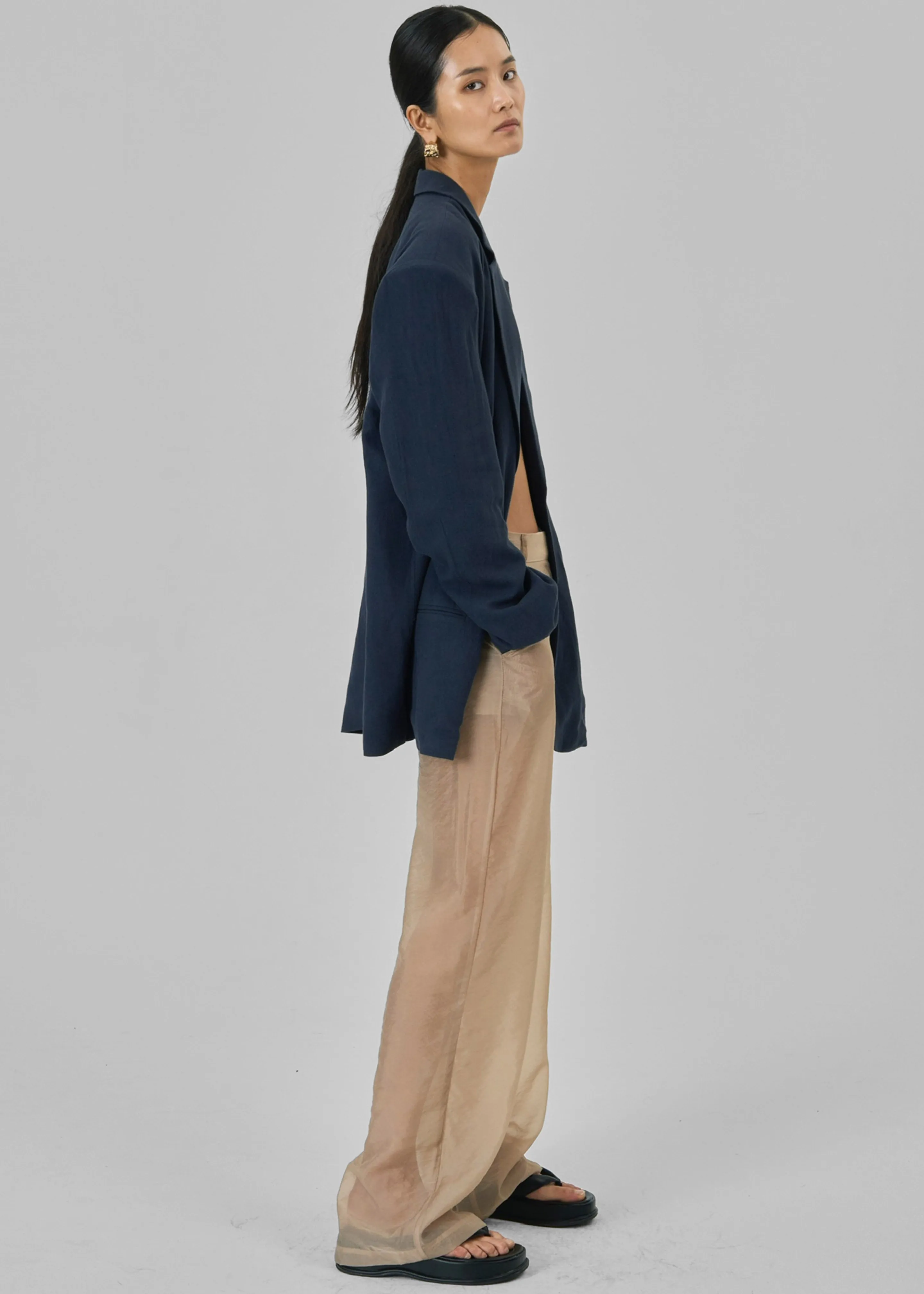 Keenan Linen Oversized Blazer - Navy sold by Frankie Shop product image thumbnail 5